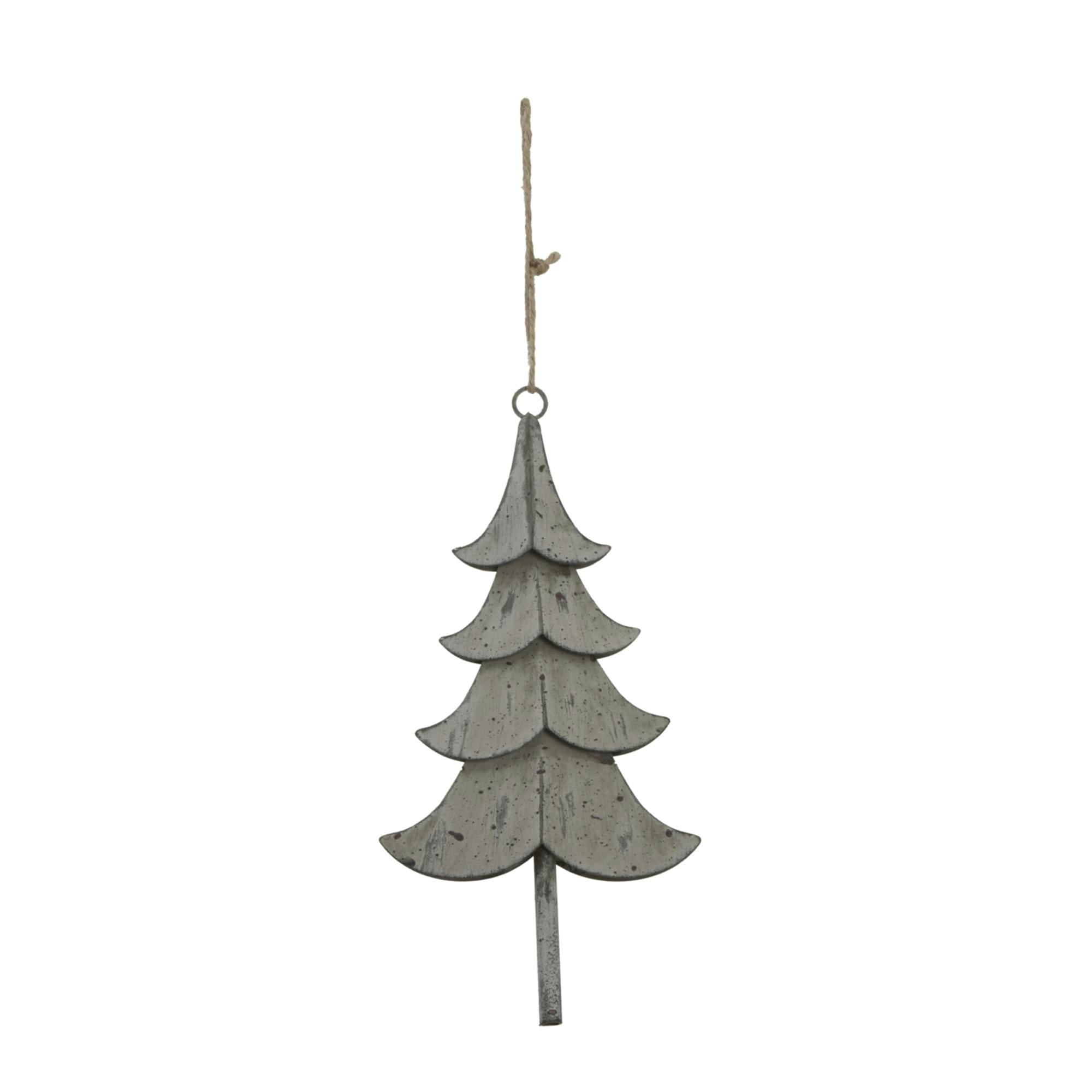 Rackhams Grey Metal Tree Christmas Hanging Decoration - 100% Mixed - 23Cm X 2Cm X 11Cm