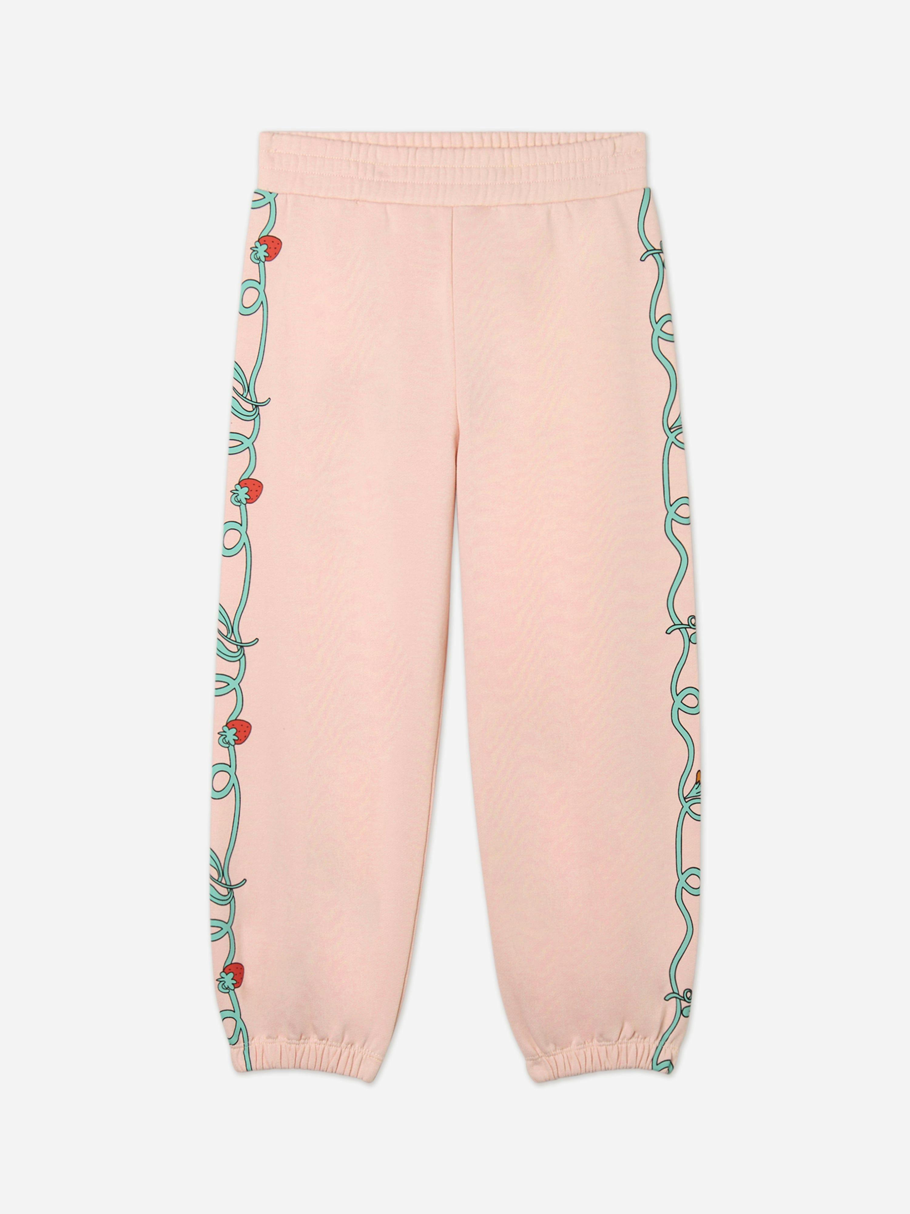 Stella Mccartney Kids Girls Pink Stella Mccartney Logo Joggers In - 8 Yrs