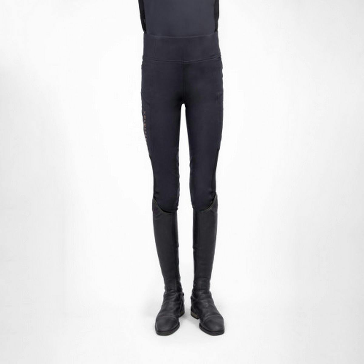 Coldstream Girls Black New Generation Ednam Horse Riding Tights - 7-8 Years - 100% Mixed