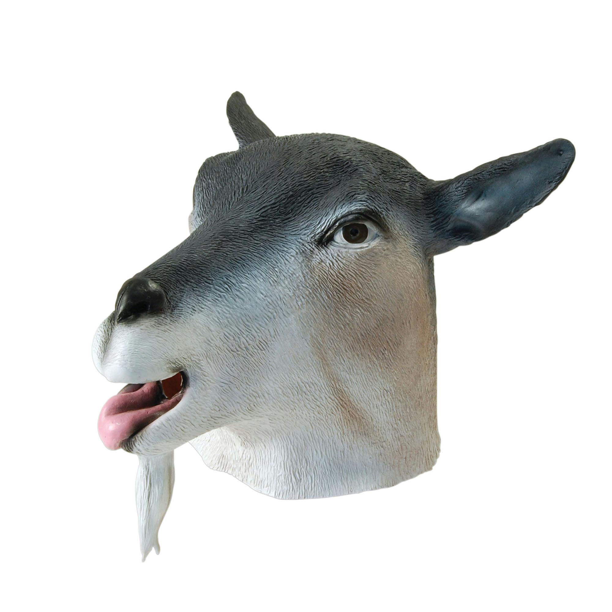 Bristol Novelty Unisex Grey/White Adults Rubber Goat Mask - One Size