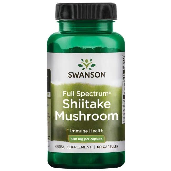 iHerb UK - Swanson Vitamins , Full Spectrum® Shiitake Mushroom, 500 Mg, 60 Capsules - Image 5