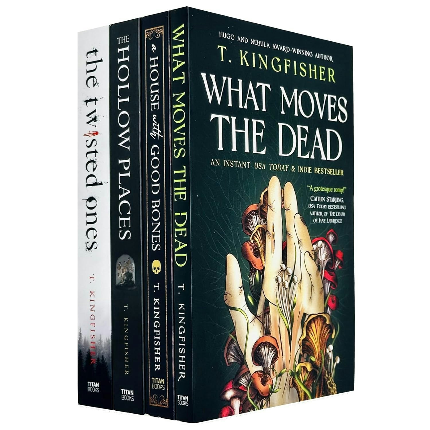 Titan Books Dark/Black/White T Kingfisher Book Set What Moves The Dead, A House With Good Bones & More Size 4