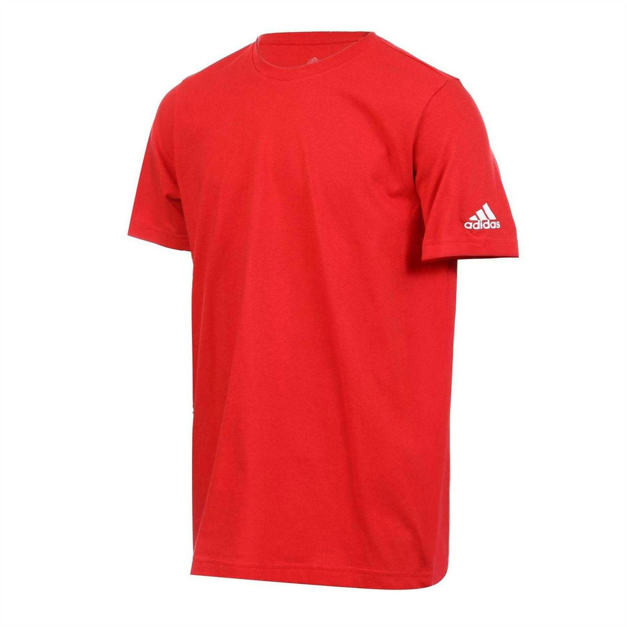 Adidas Men's Red Blank T-Shirt - L - 100% Cotton