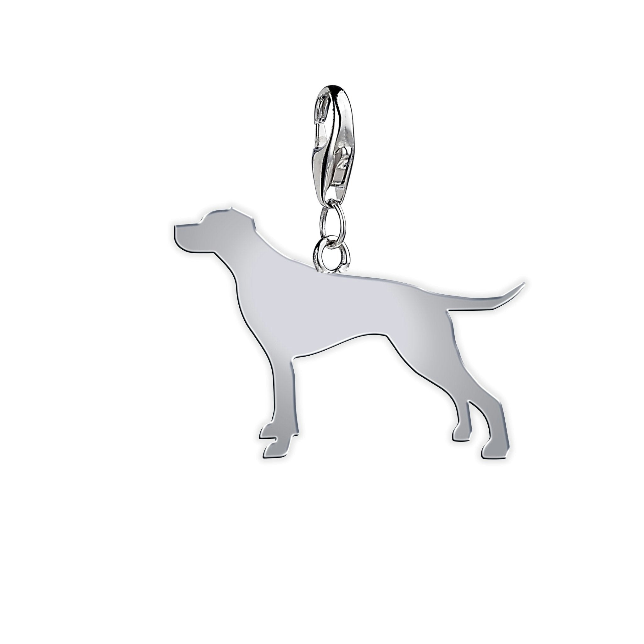 Mylee London Silver English Pointer Silhouette Charm - Yes - Clip On Charm