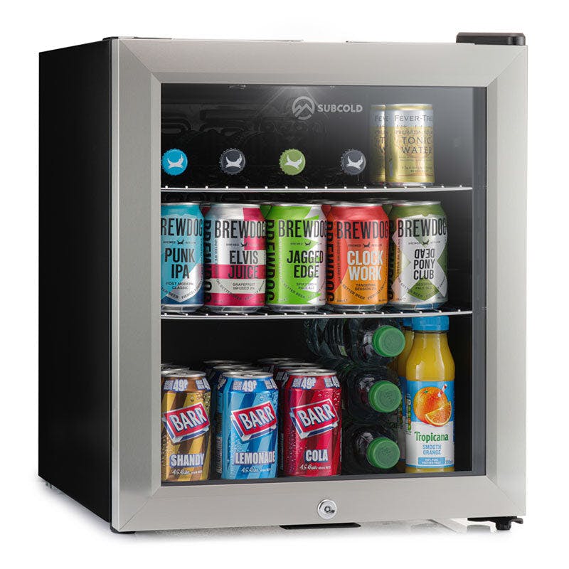 Subcold Black Super 50 Led Beer Fridge - Stainless Steel