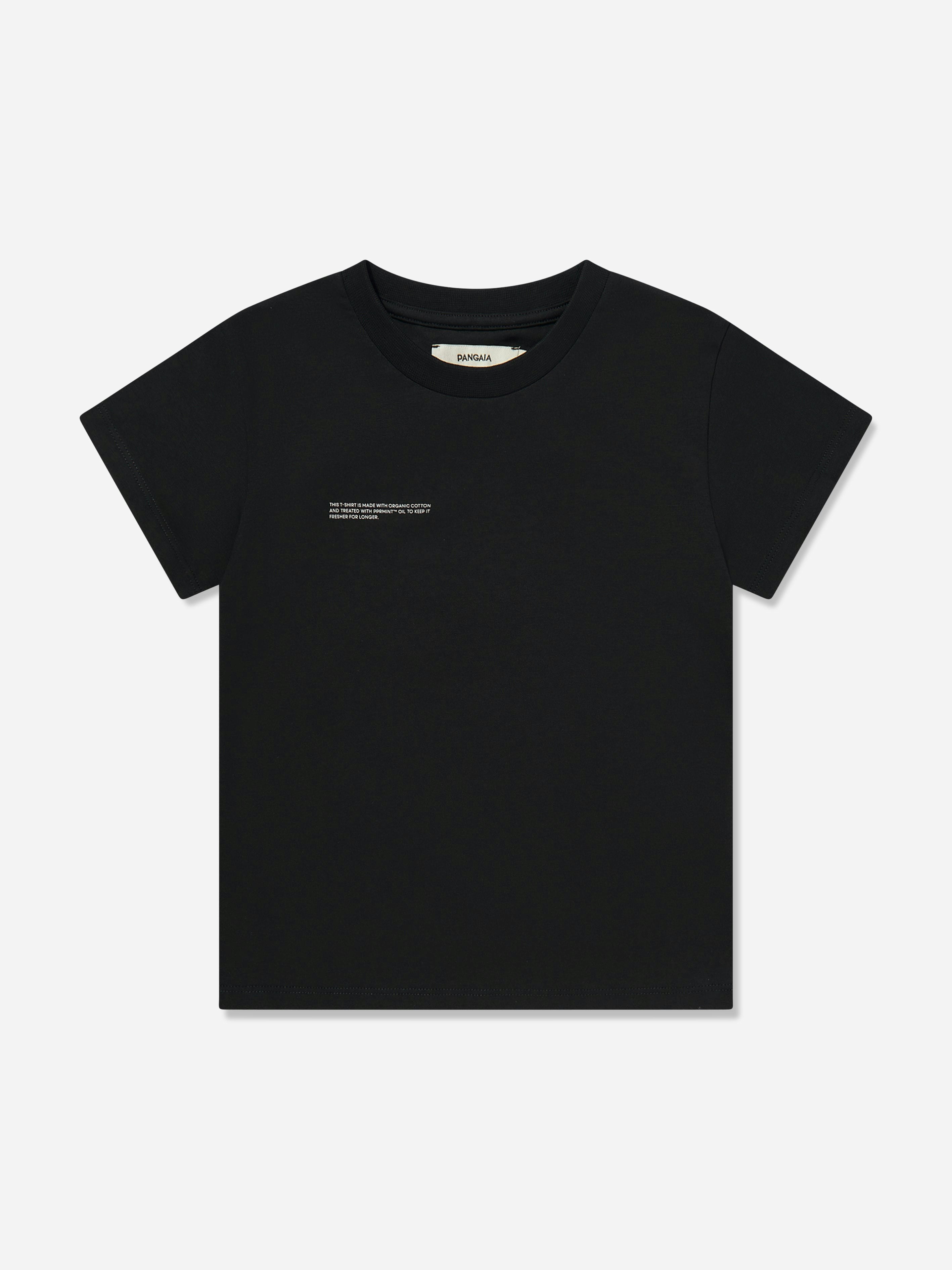 Pangaia Girls Black - Kids’ Midweight T-Shirt— - 5-6Yr - Image 7