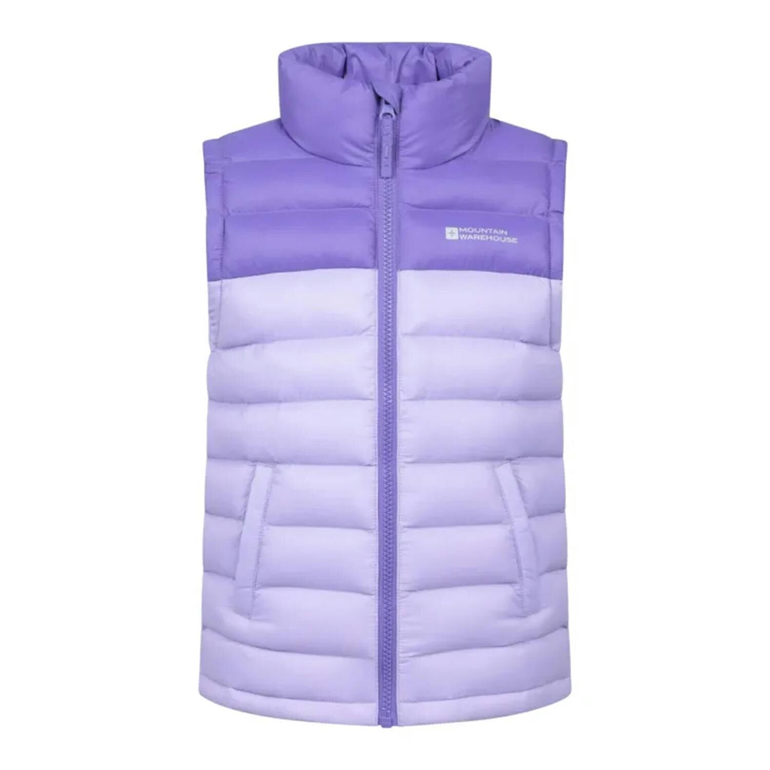Mountain Warehouse Childrens Padded Gilet, Purple, 3-4 Years, Sleeveless Water Resistant Quilted Jacket for Girls - Image 2