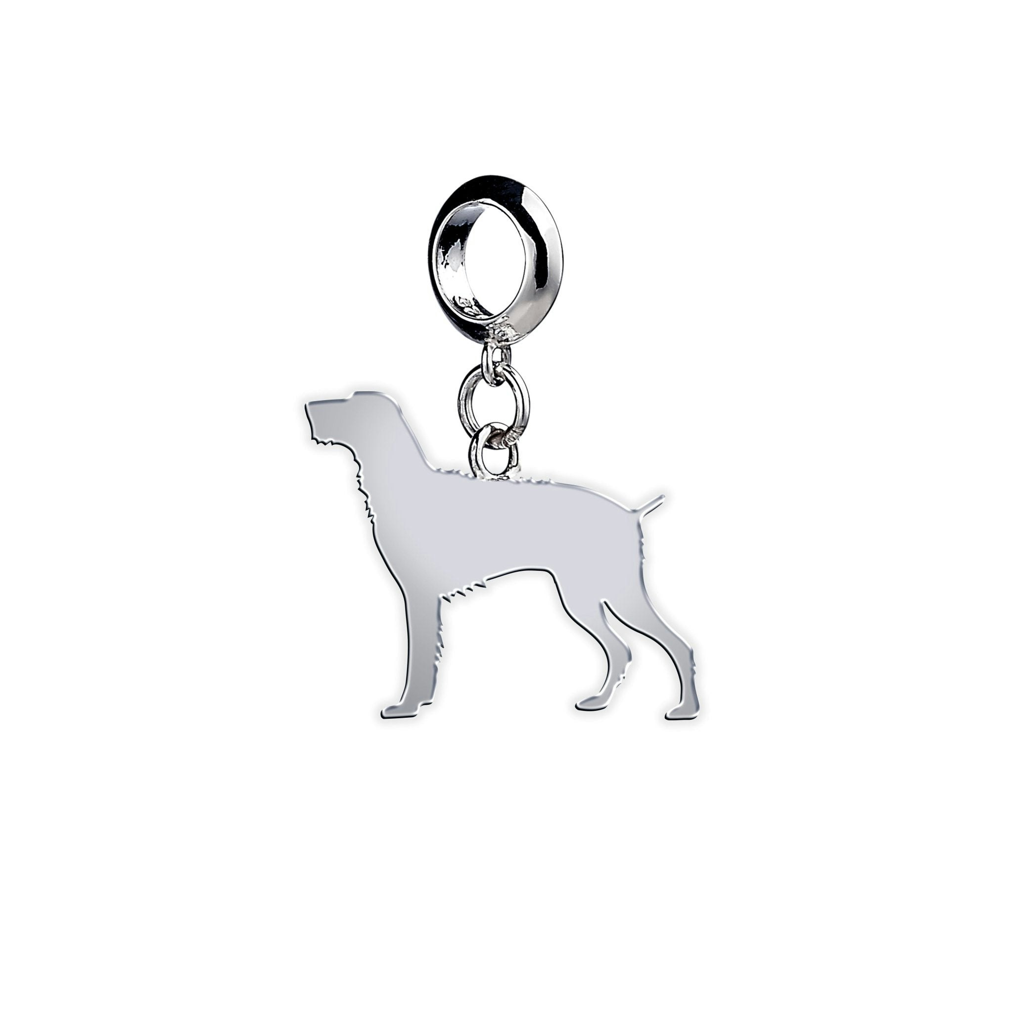 Mylee London Silver German Wirehaired Pointer Silhouette Charm - No - Slider Charm
