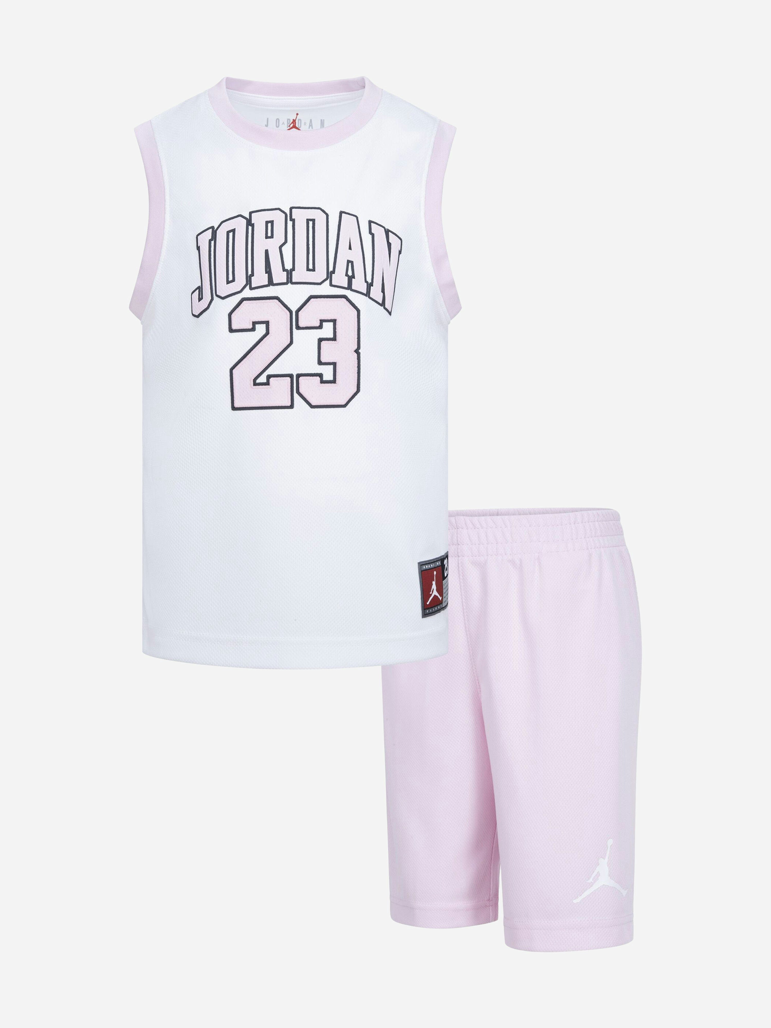 Jordan Girls Pink 23 Jersey Short Set In - 18 Mths