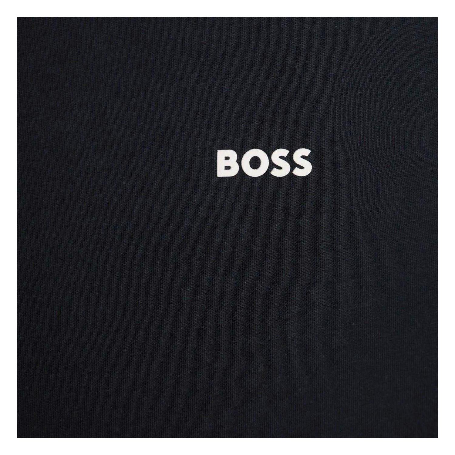 Boss Boys Small Logo T-Shirt - Navy - 4 Years - Navy - 95% Cotton/5% Elastane