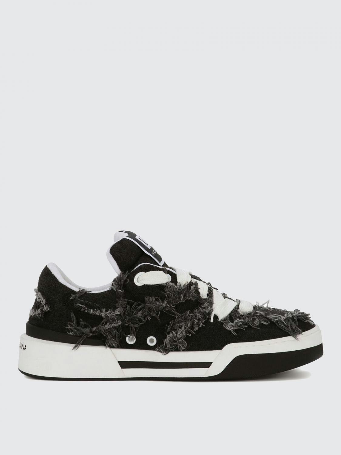 Dolce & Gabbana Men's Black Portofino Sneakers Casual - Size 44 Eu