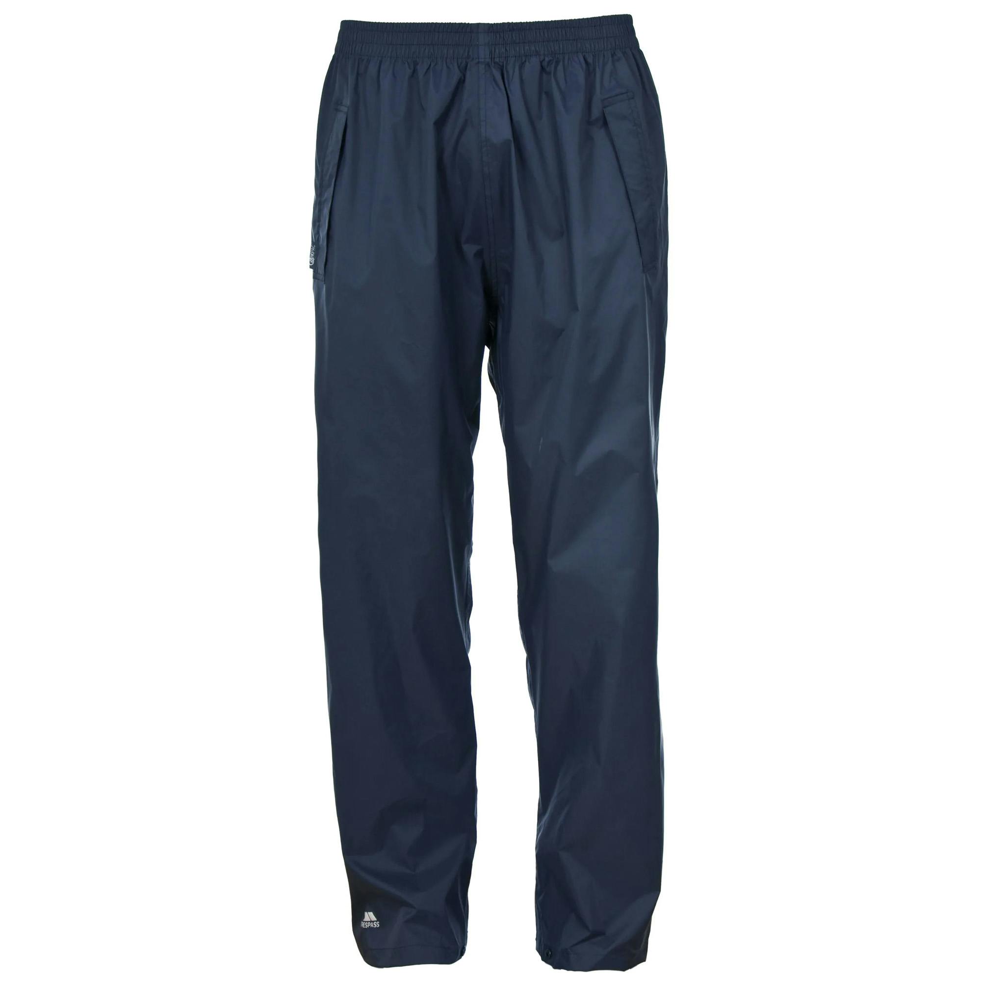 Trespass Unisex Dark Adults Qikpac Overtrousers/Bottoms - Navy - Xl - Navy - 50% Polyamide/50% Pu