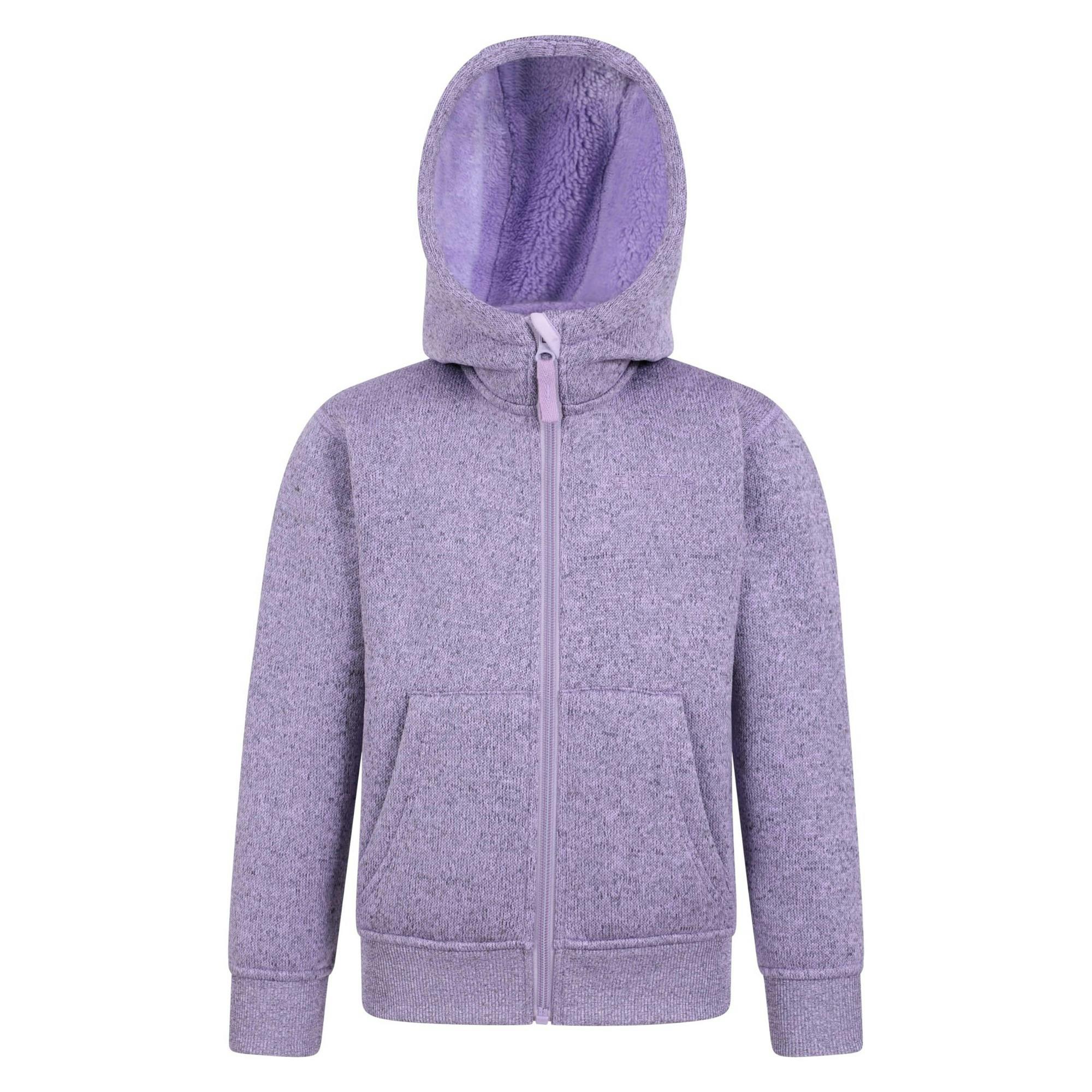 Mountain Warehouse Lilac Kids Nevis Faux Fur Lined Hoodie