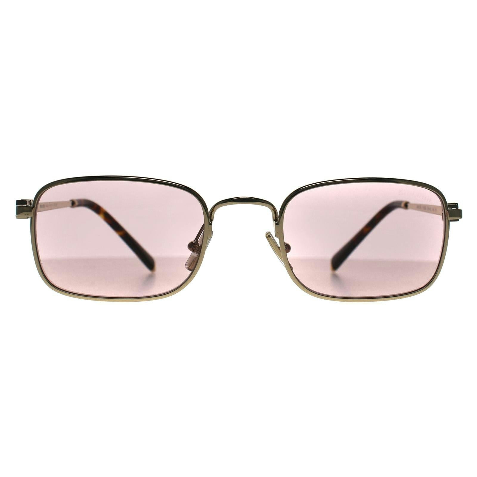 Miu Miu Women's Gold Rectangle Pale Pink Mu53as Sunglasses - Image 5