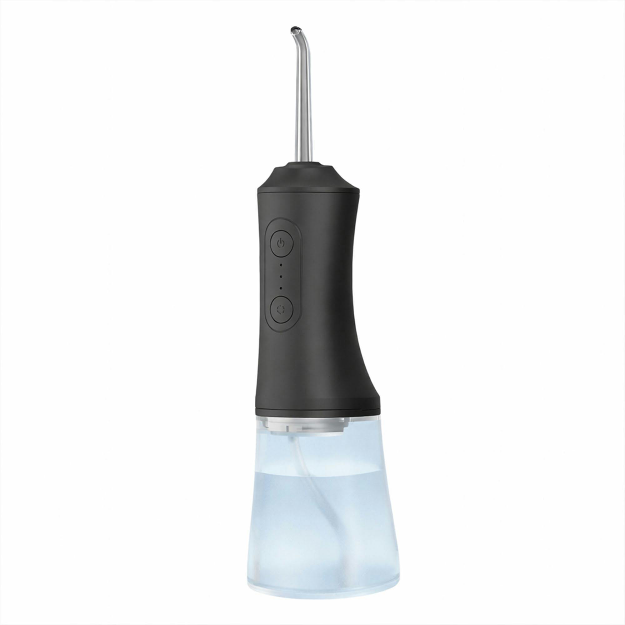 Dragodirect Black Dental Water Flosser With Tank & 4 Jet Tips Oral Irrigator