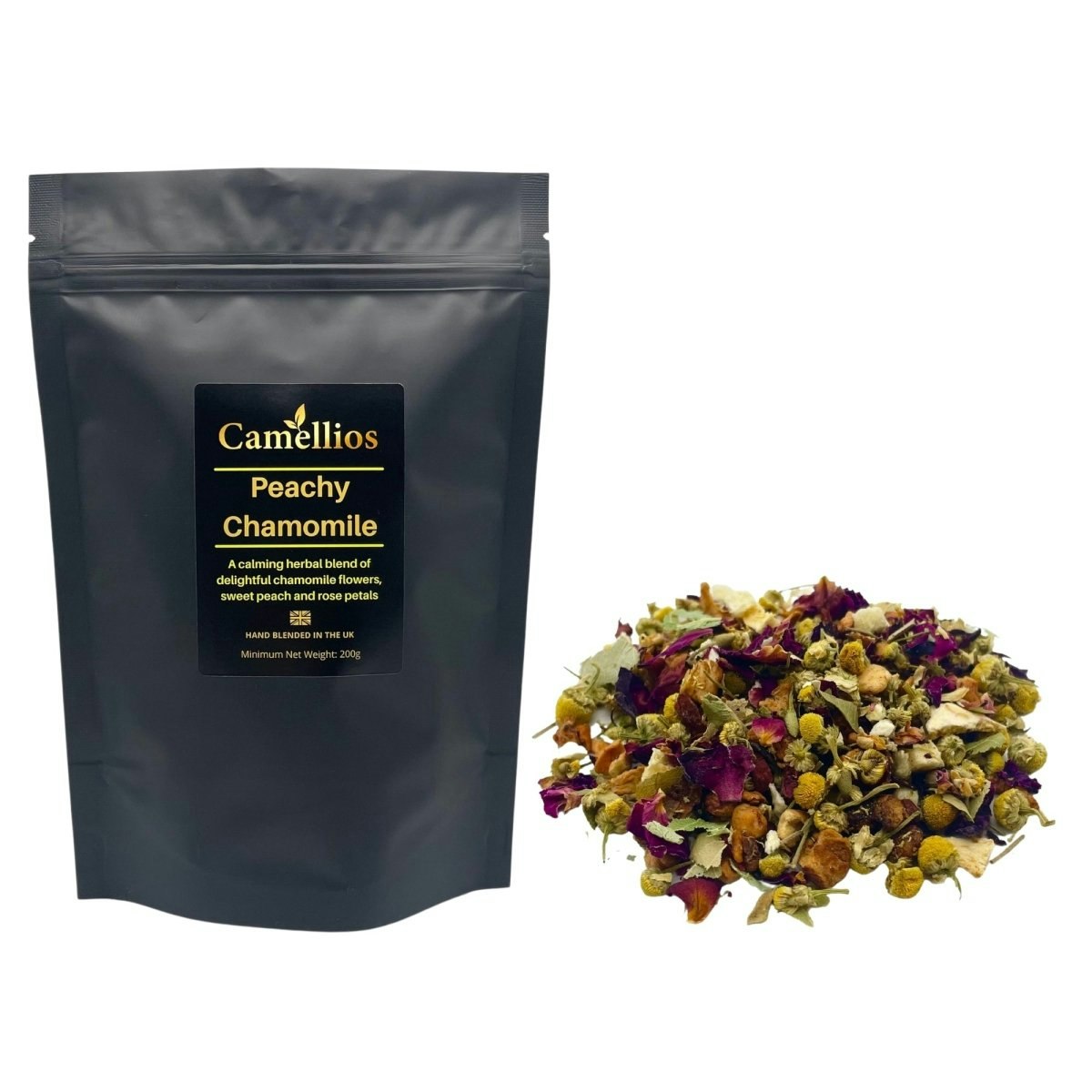 Camellios Peach Y Chamomile Tea, Herbal Loose Leaf Tea - 200G