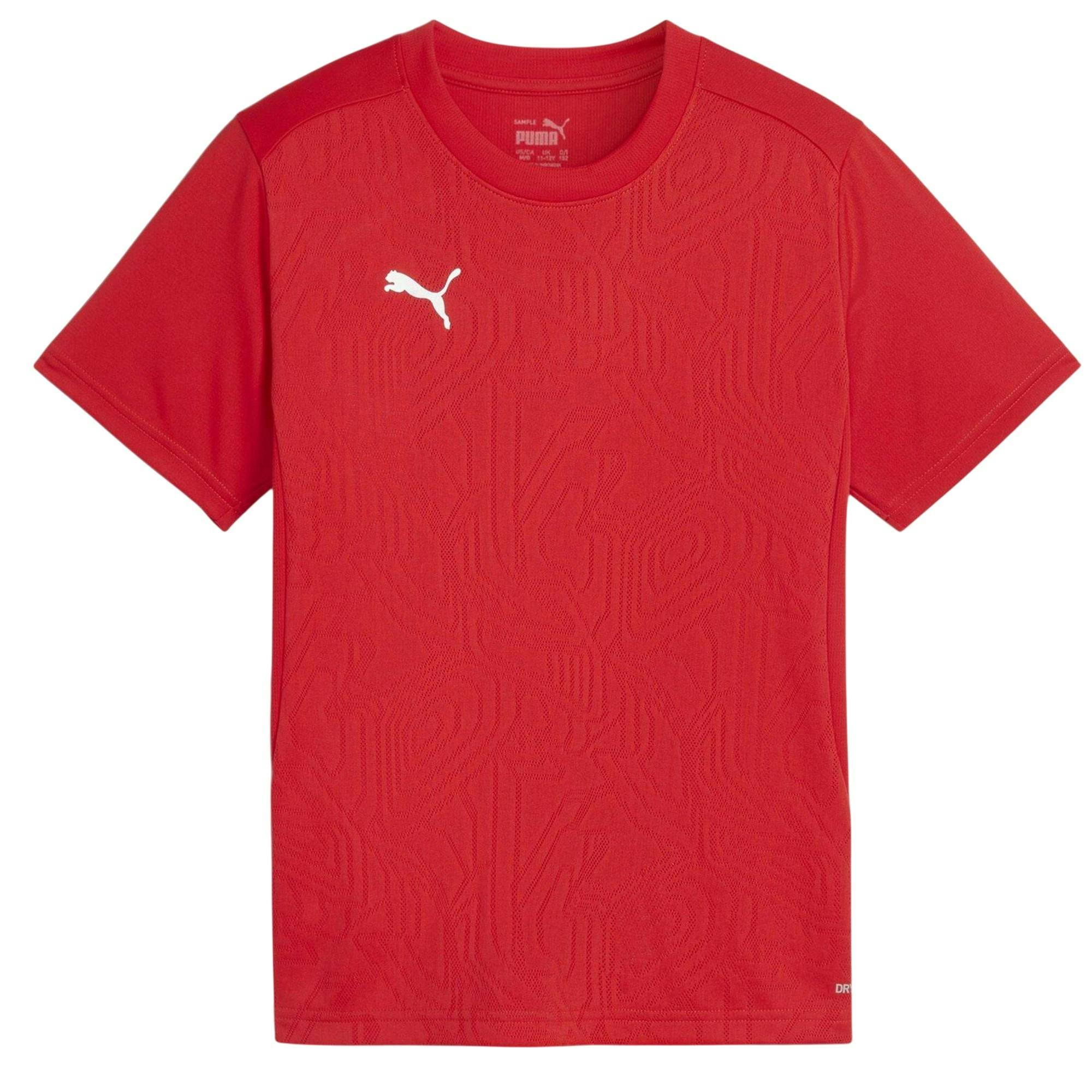 Puma Red Kids Teamfinal Performance T-Shirt - 9-10 Years - 100% Recycled Polyester