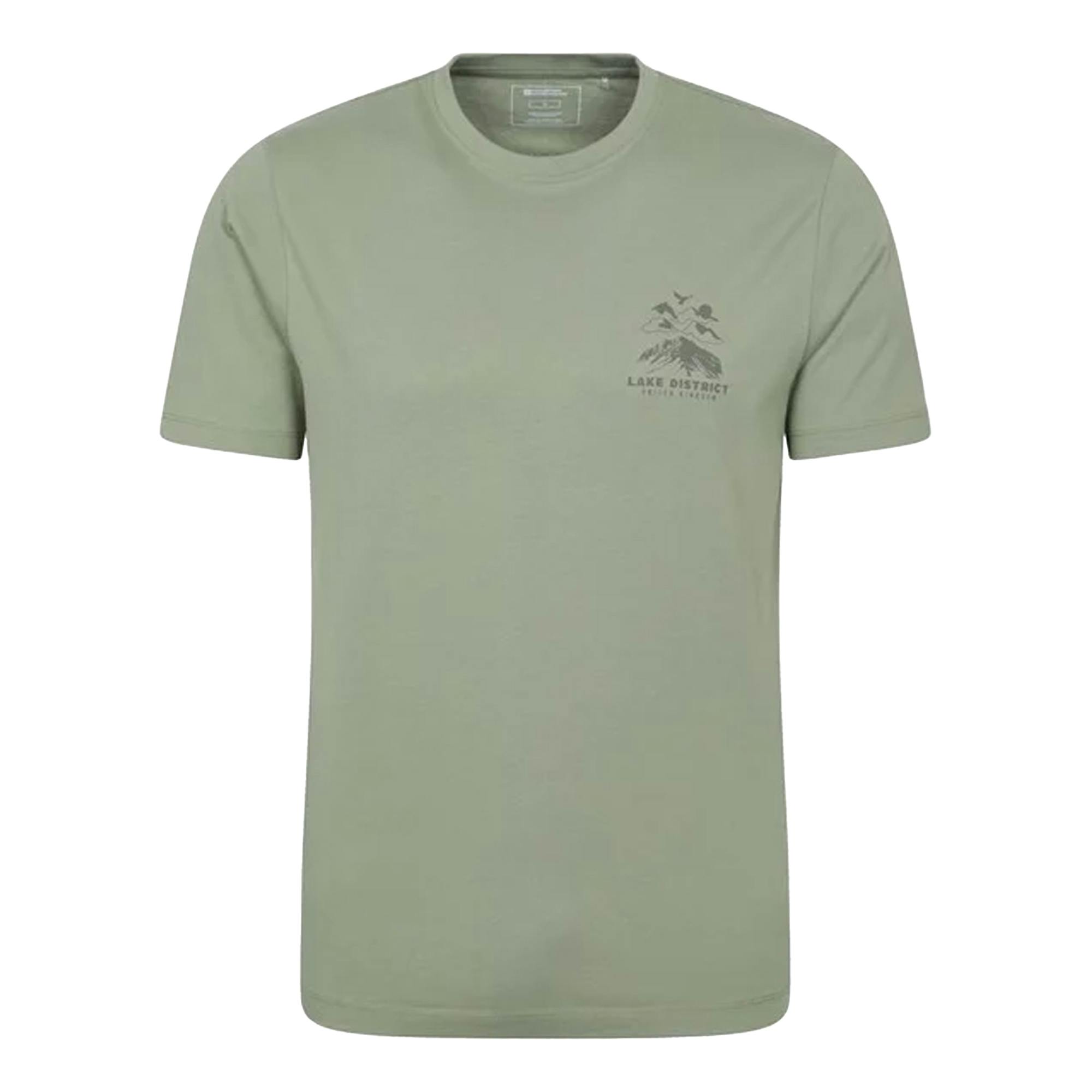 Mountain Warehouse Men's Green Ireland Short-Sleeved T-Shirt - Khaki - Xs - Khaki - 100% Organic Cotton