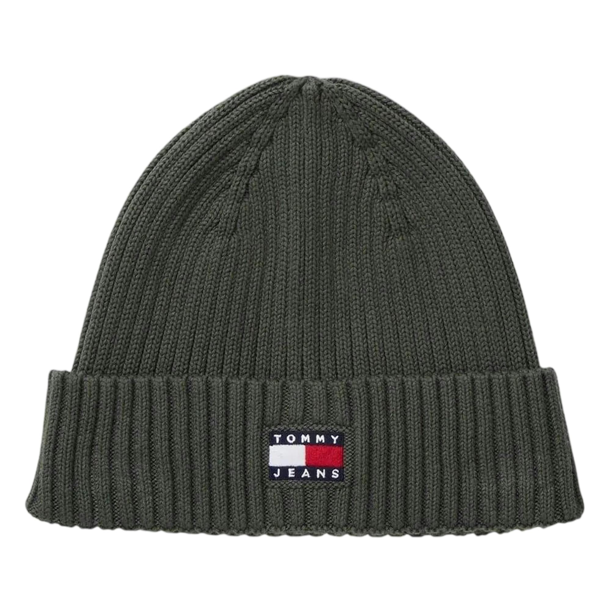 Tommy Jeans Unisex Adult Core Logo Knitted Beanie - Pewter - One Size - Pewter