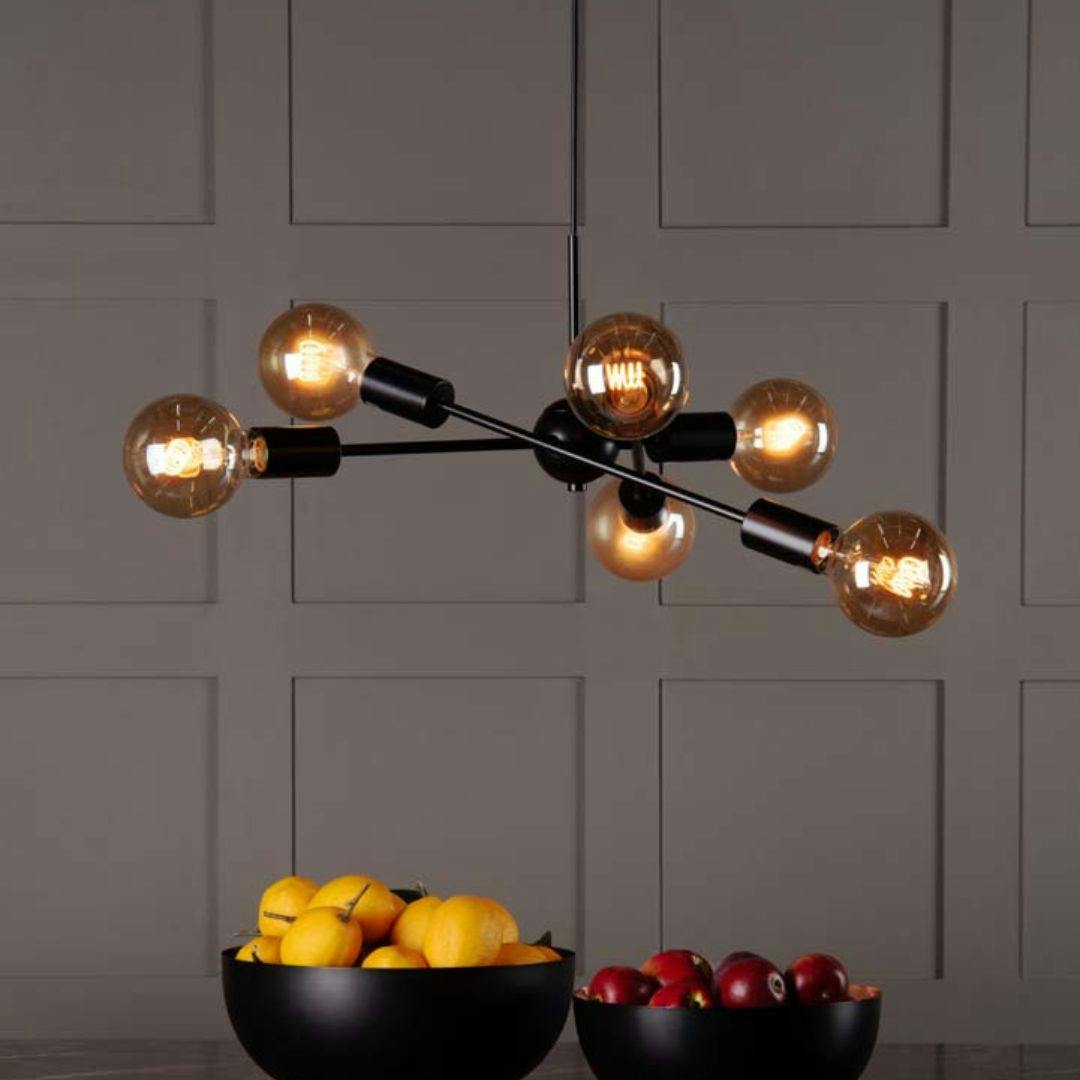 Rackhams Black Benji Matt Ceiling Pendant