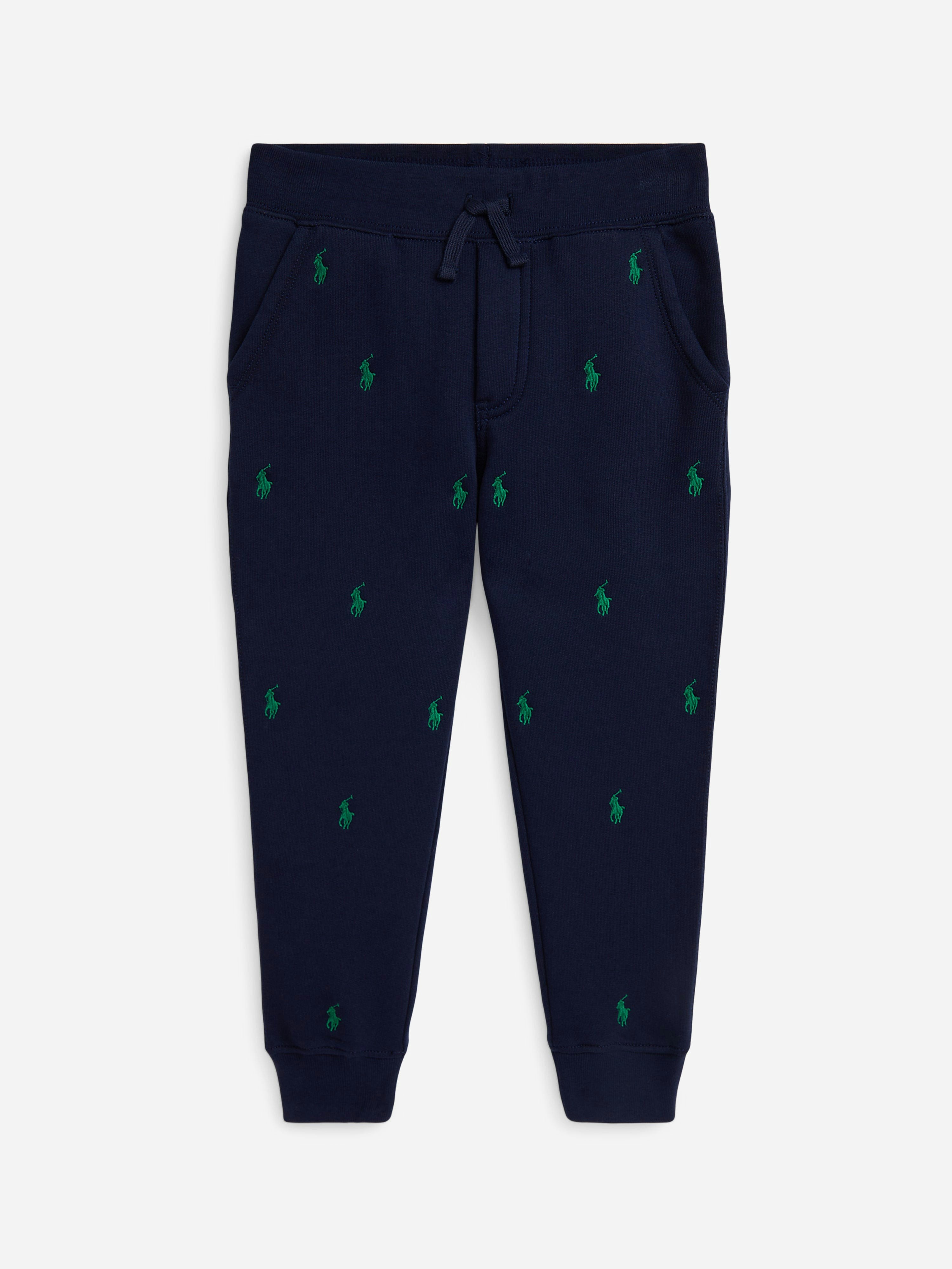 Ralph Lauren Kids Boys Blue Logo Joggers In Navy - 7 Yrs