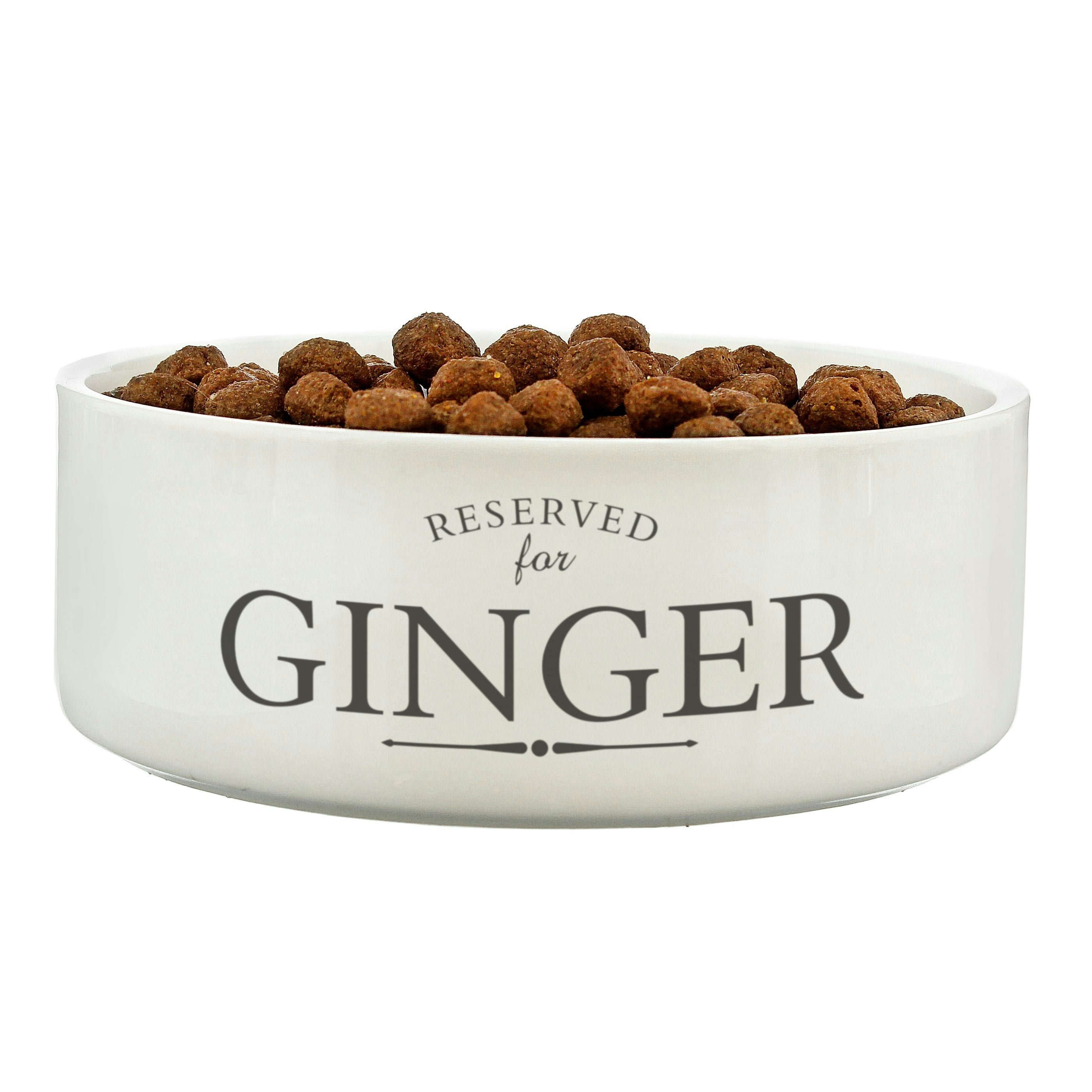 Personalised Memento Company White Personalised Reserved For 14Cm Medium Pet Bowl