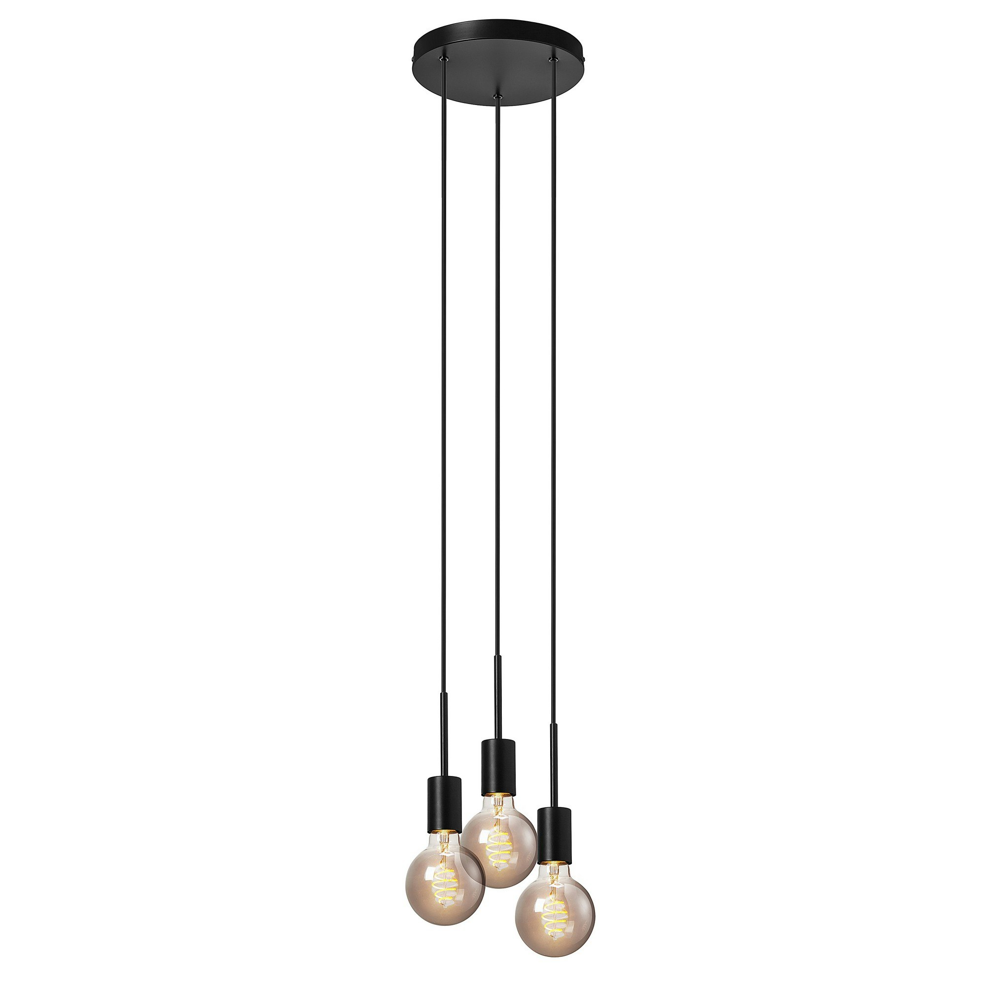 Photos - Chandelier / Lamp Nordlux Rackhams Paco 3-Spot | Pendant | Black - 1 