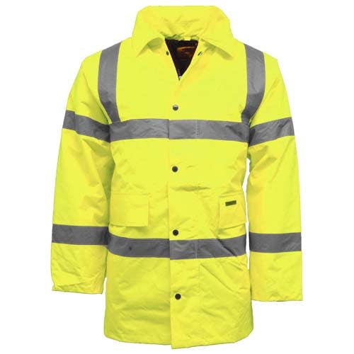 Coolandnew Yellow Standsafe Hv302 Hi Vis Waterproof Parka Jacket - S