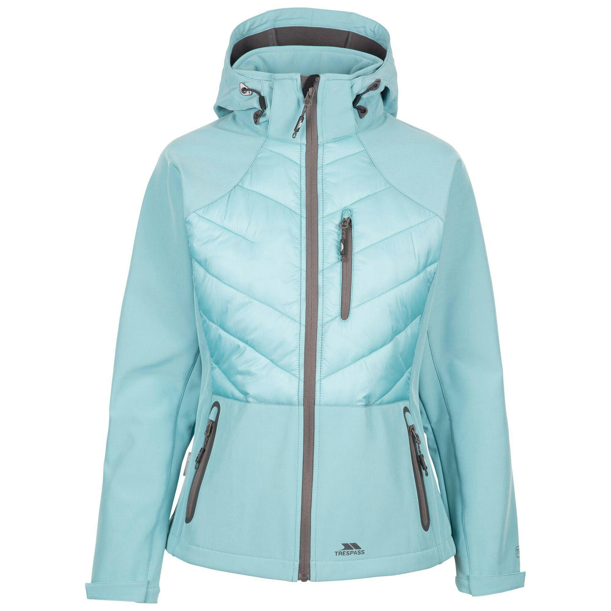 Trespass Women's Blue Elvira Soft Shell Jacket - Aquarium - Xxs - Aquarium - 100% Polyester