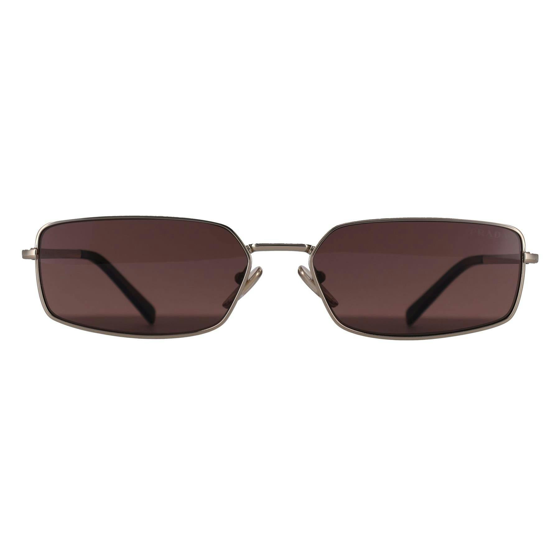 Prada Woman Sunglass PR A60S - Frame color: Pale Gold, Lens color: Black Chocolate - Image 5