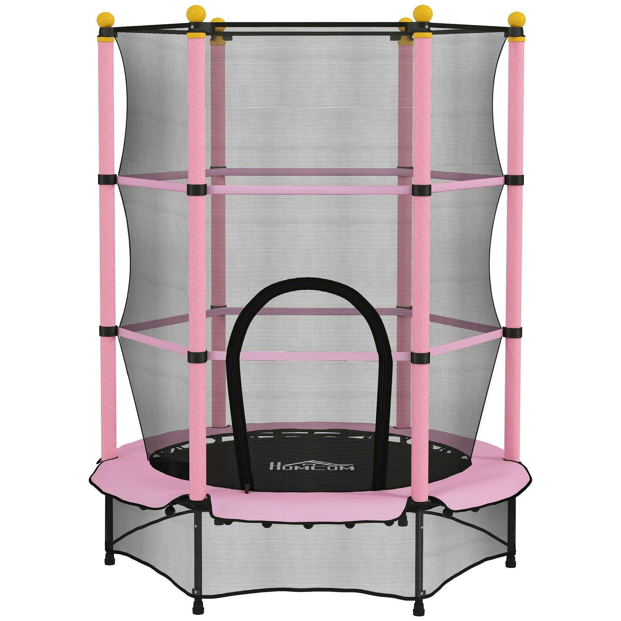 Homcom 4.6Ft Kids Trampoline With Safety Enclosure For Ages 3-10 Years - Image 4