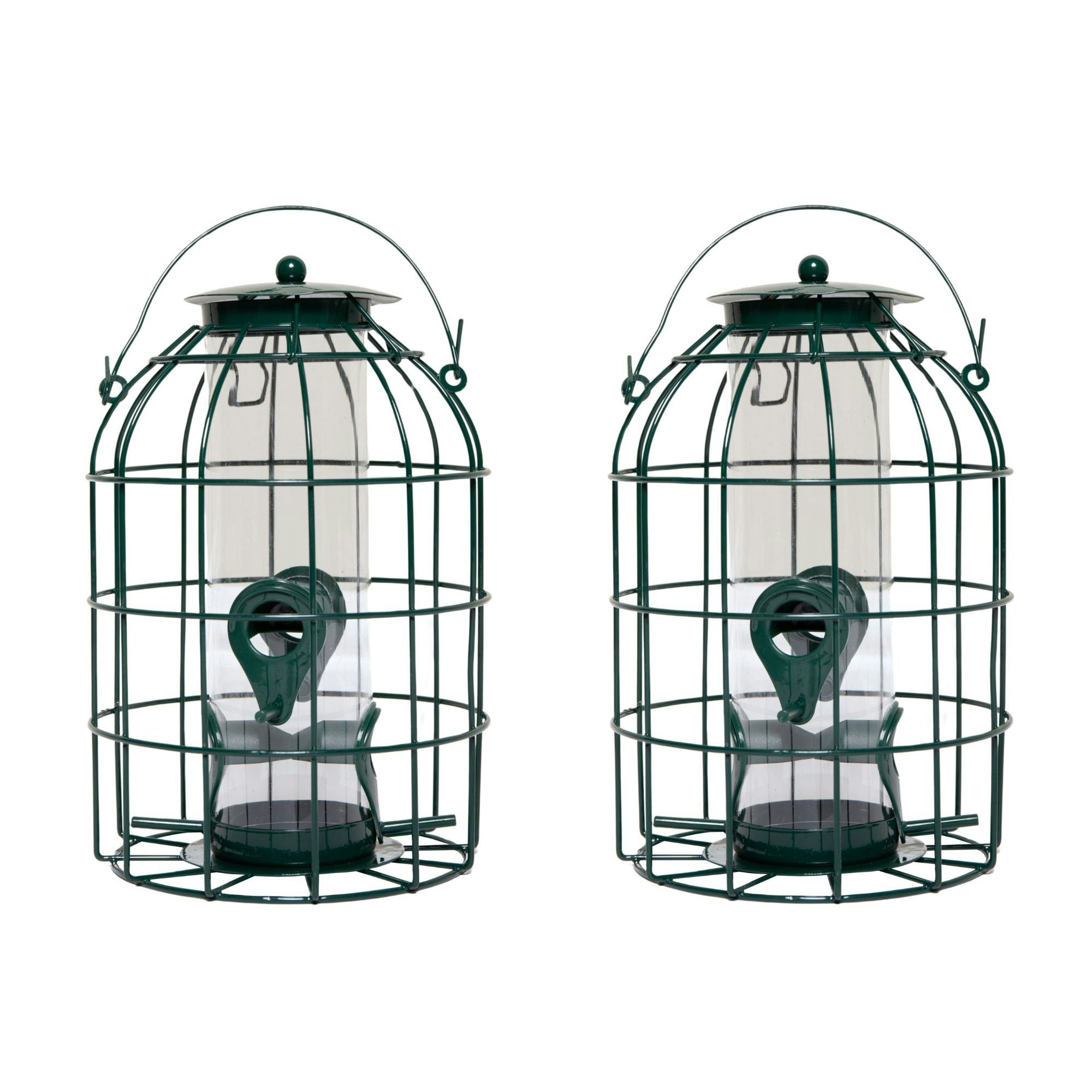 Rackhams Pack Of 2 Wild Bird Seed Feeder Cage With Squirrel Guard