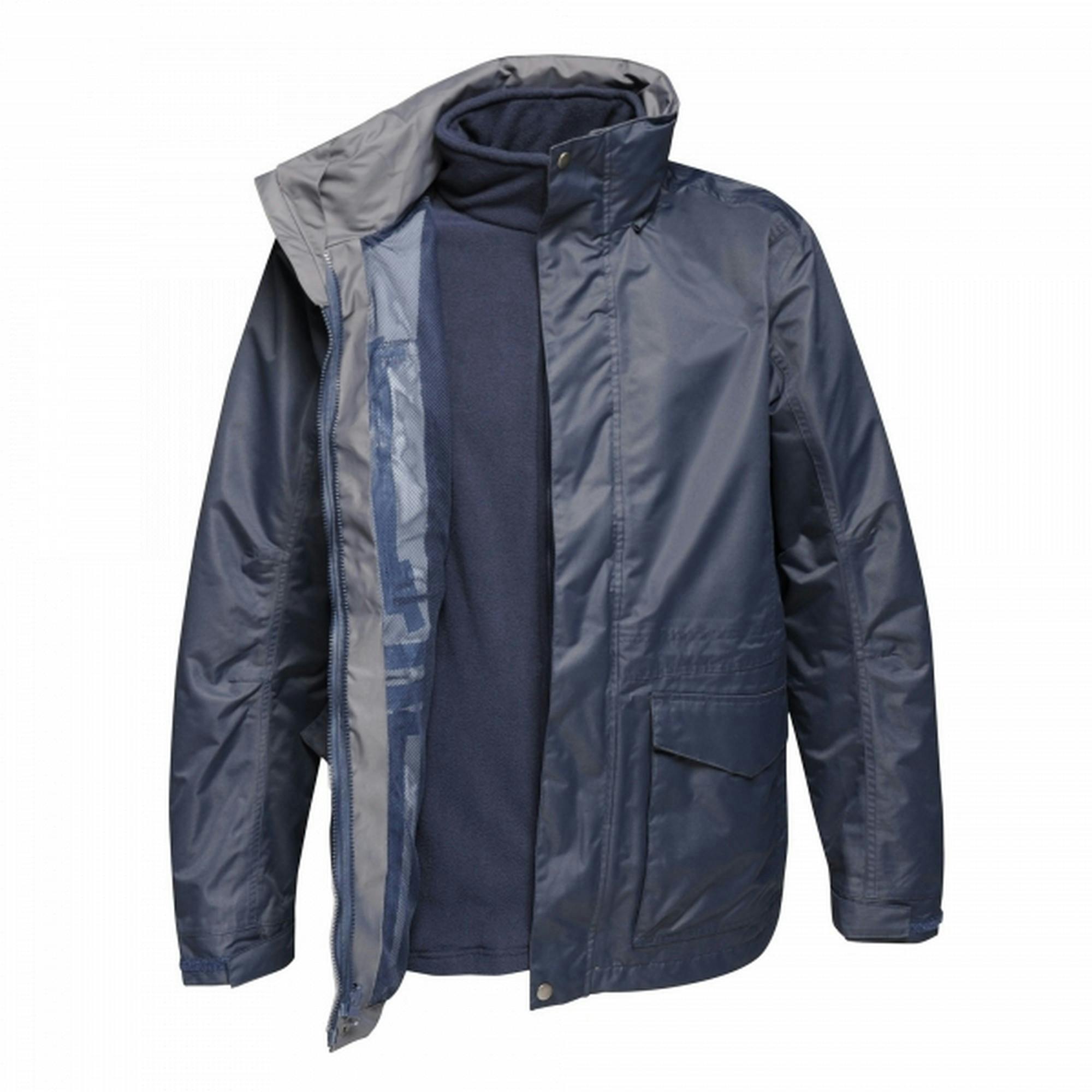 Regatta Men's Grey/Blue Professional Hooded Padded Jacket - Xl - 100% Polyamide