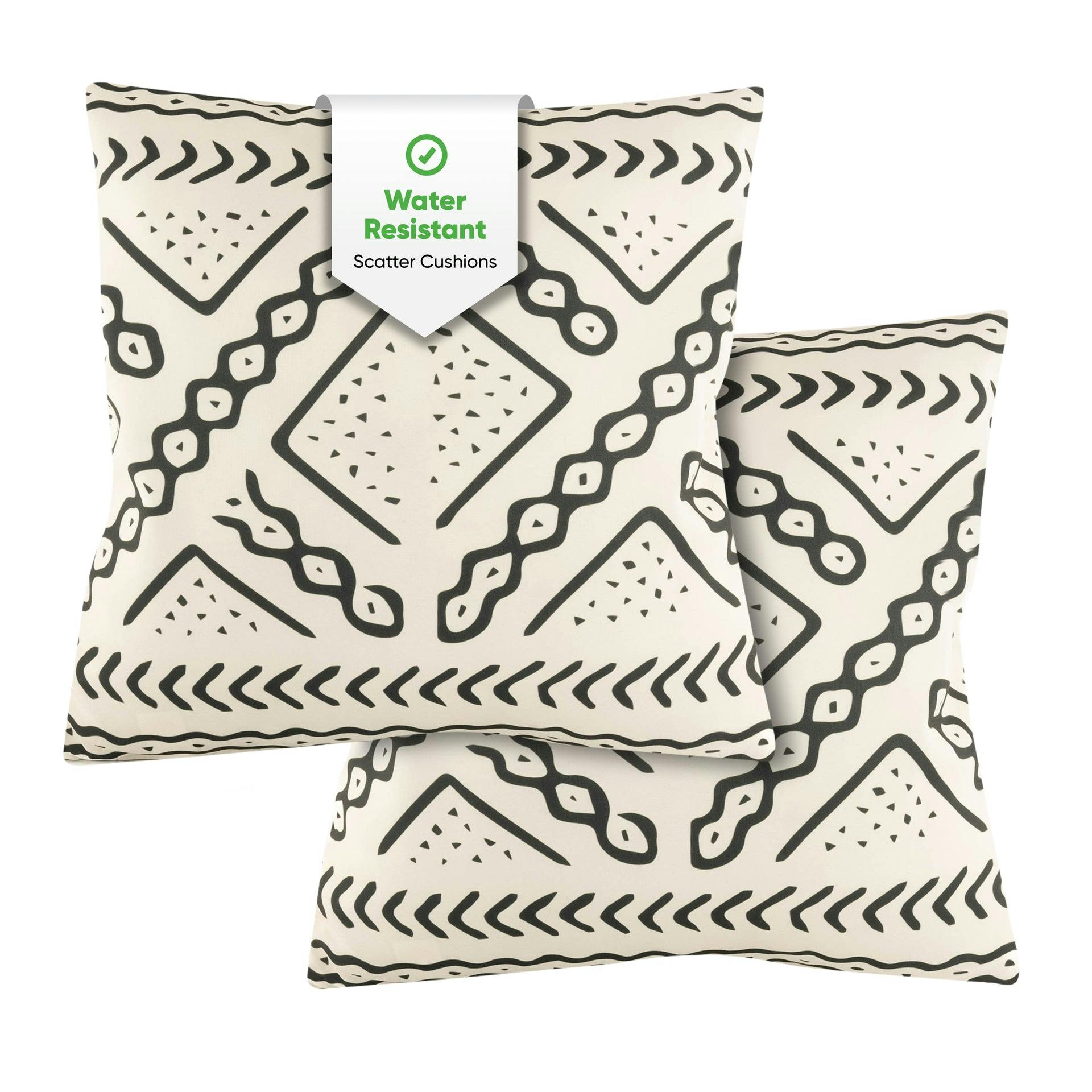 Gardenwize Pair Of Outdoor Scatter Cushions – Aztec Tribal Design
