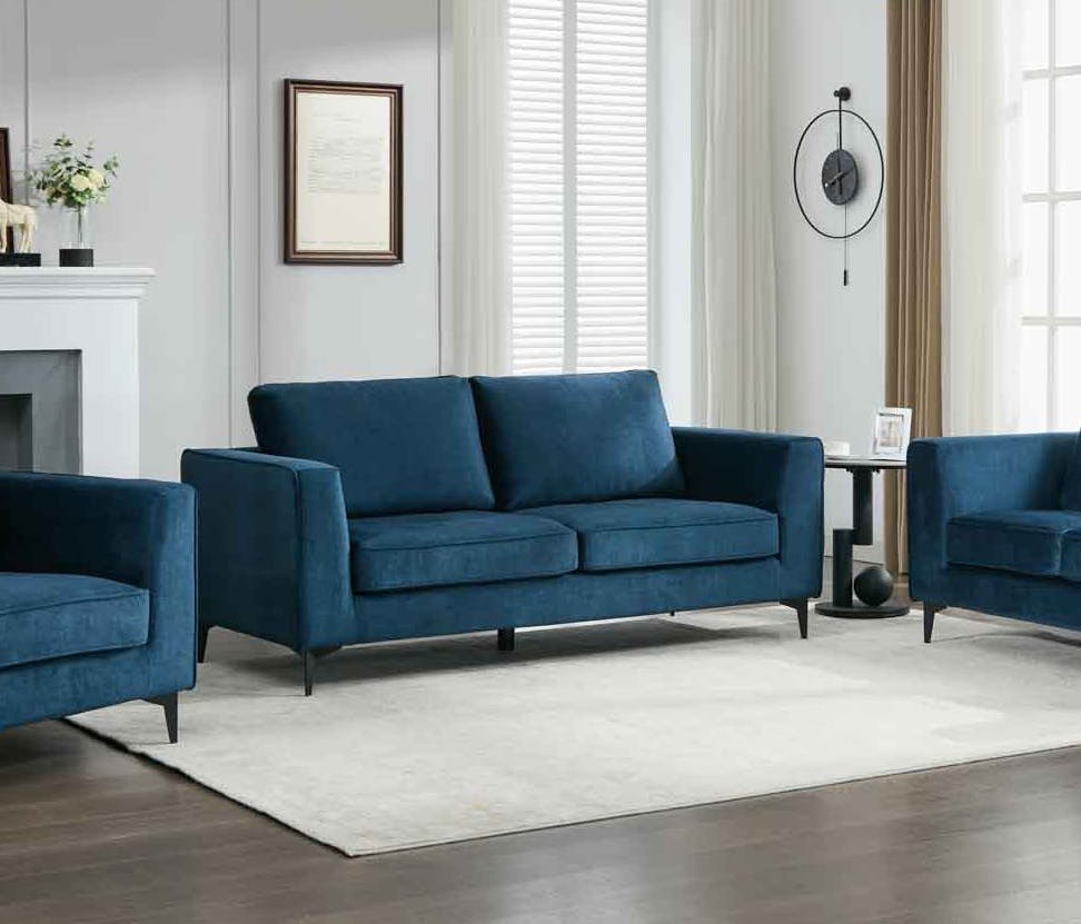 Black Aston 3 Seater Sofa - Ocean