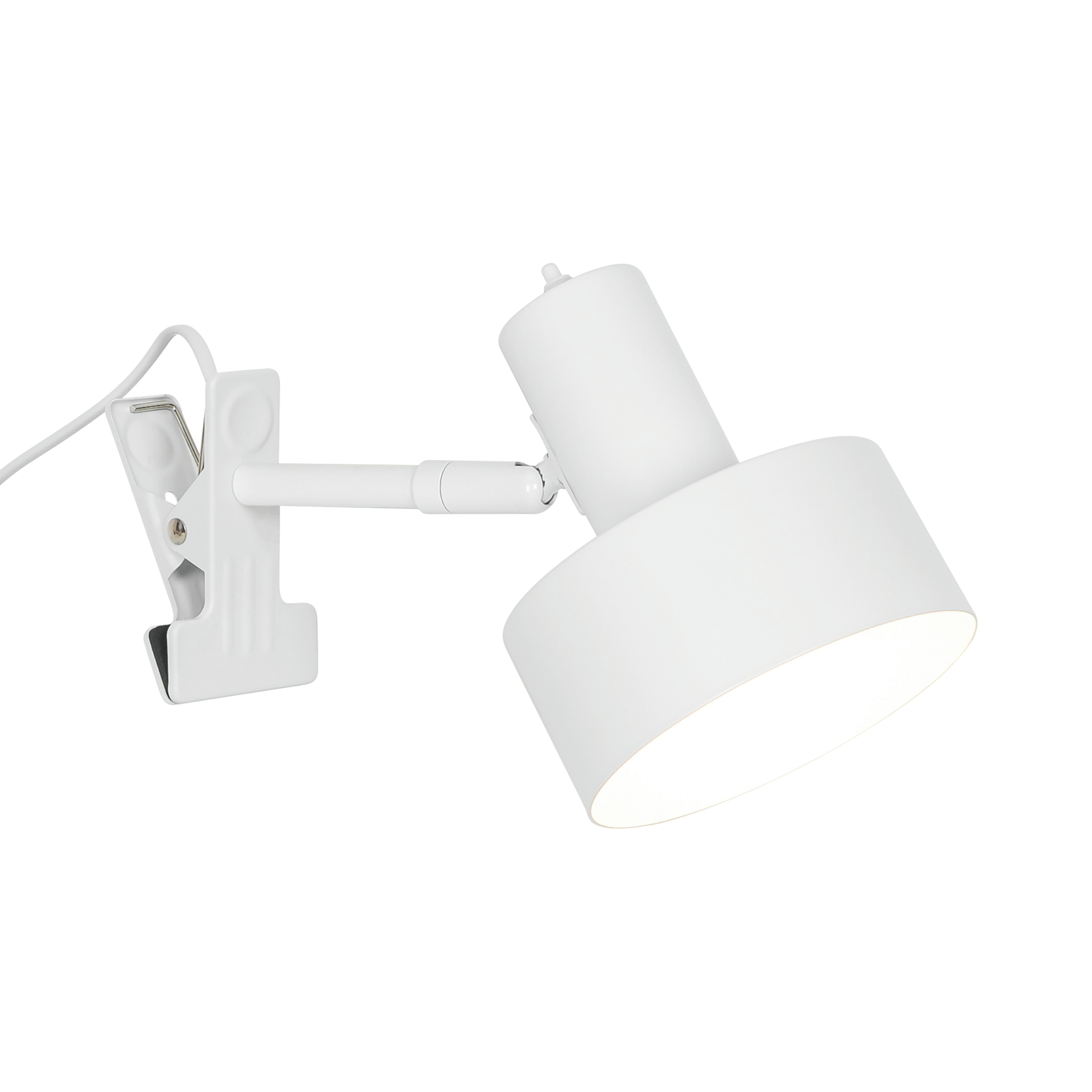 Rackhams White Matis | Clamp Lamp | - 1