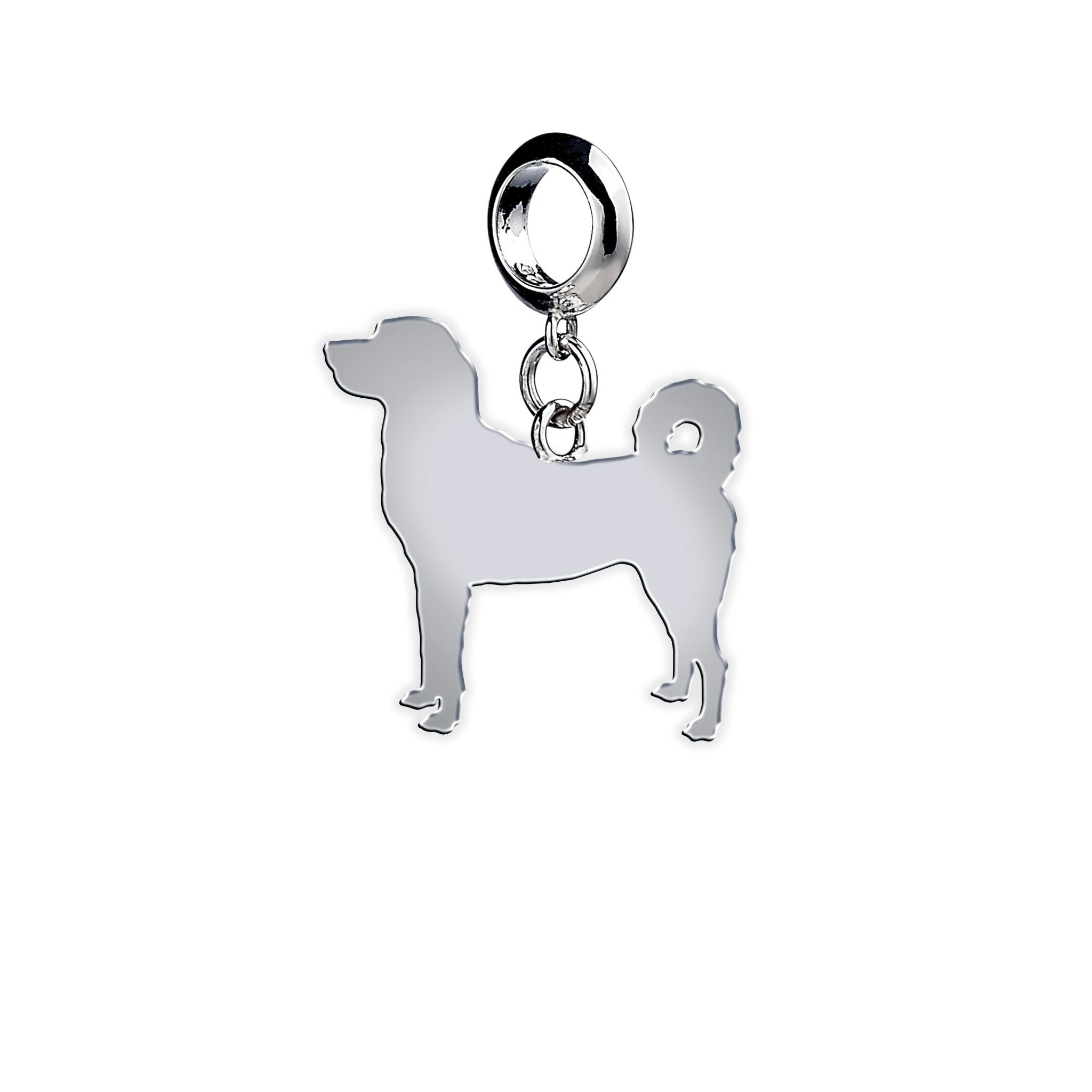 Mylee London Silver Turkish Kangal Dog Silhouette Charm - Yes - Slider Charm