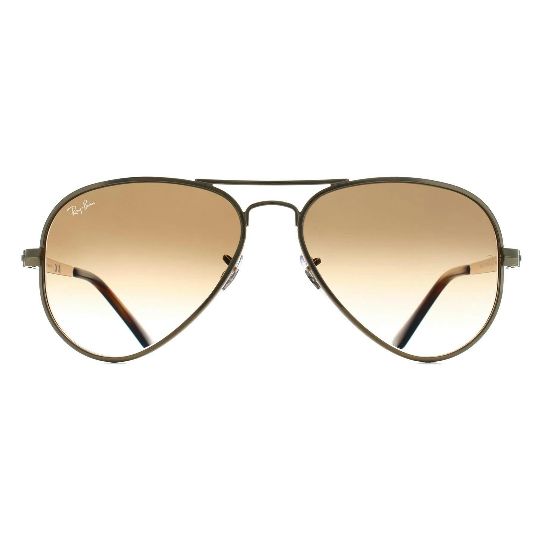 Ray-Ban Unisex Gold Aviator Arista Brown Gradient Rb3925 Aviator Max - Image 15