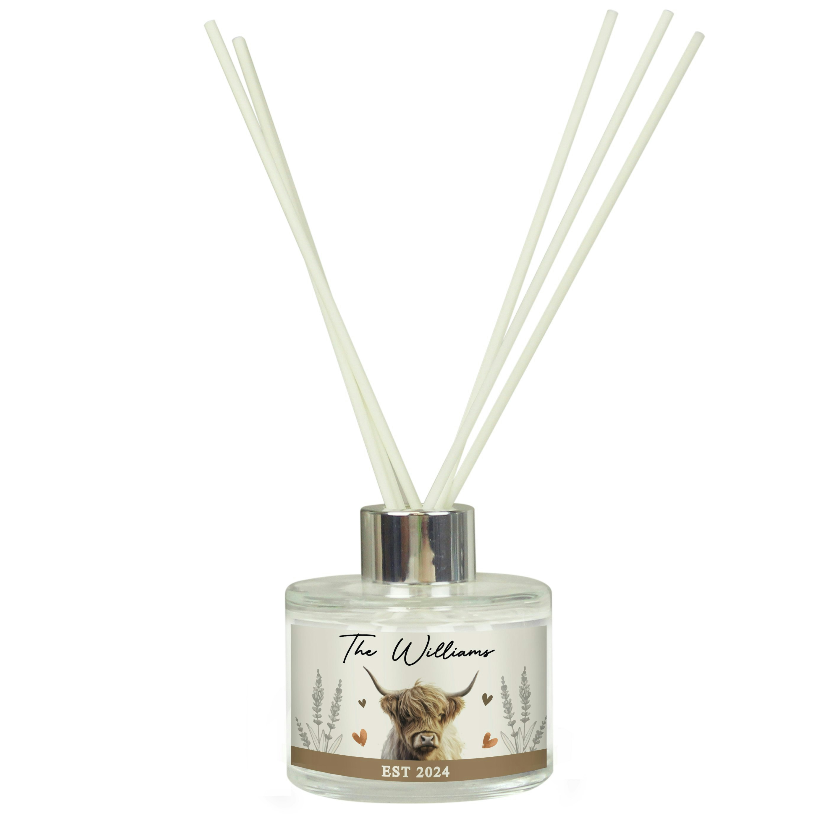 Rackhams Personalised Highland Cow Reed Diffuser