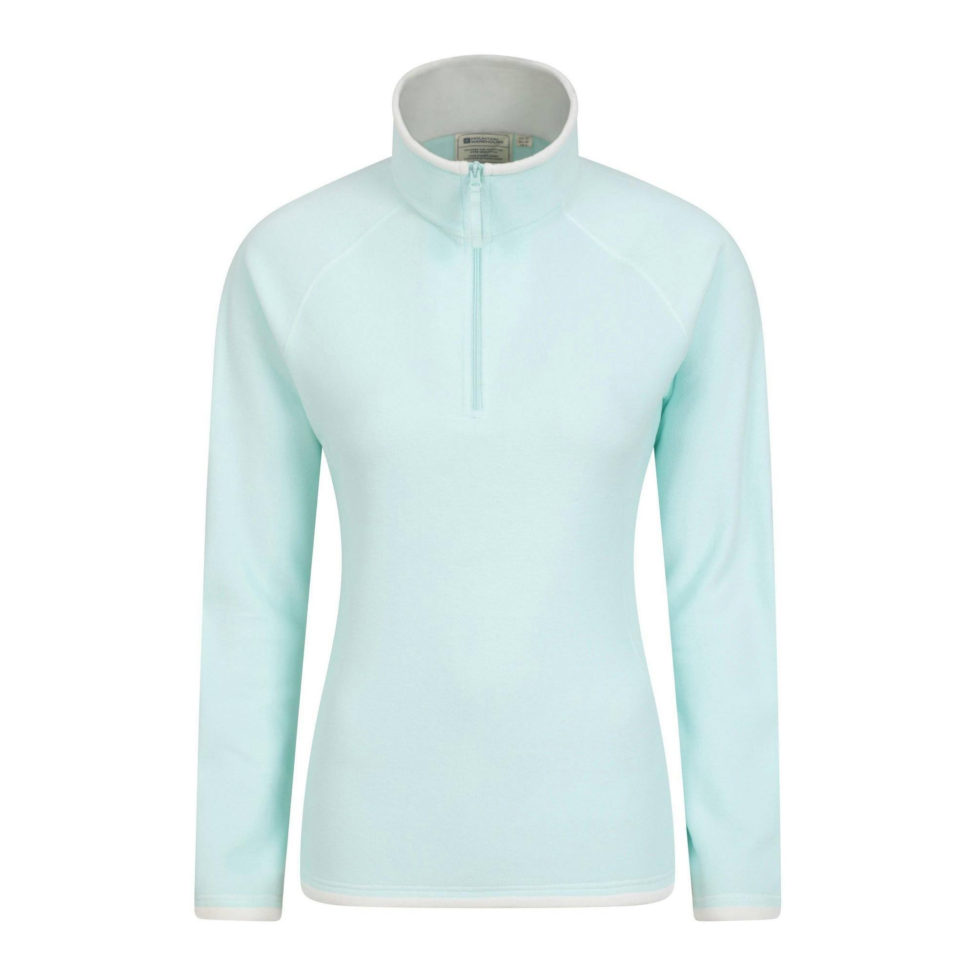 Mountain Warehouse Women's Montana Half Zip Fleece Top - Mint - 16 Uk - Mint - 100% Polyester