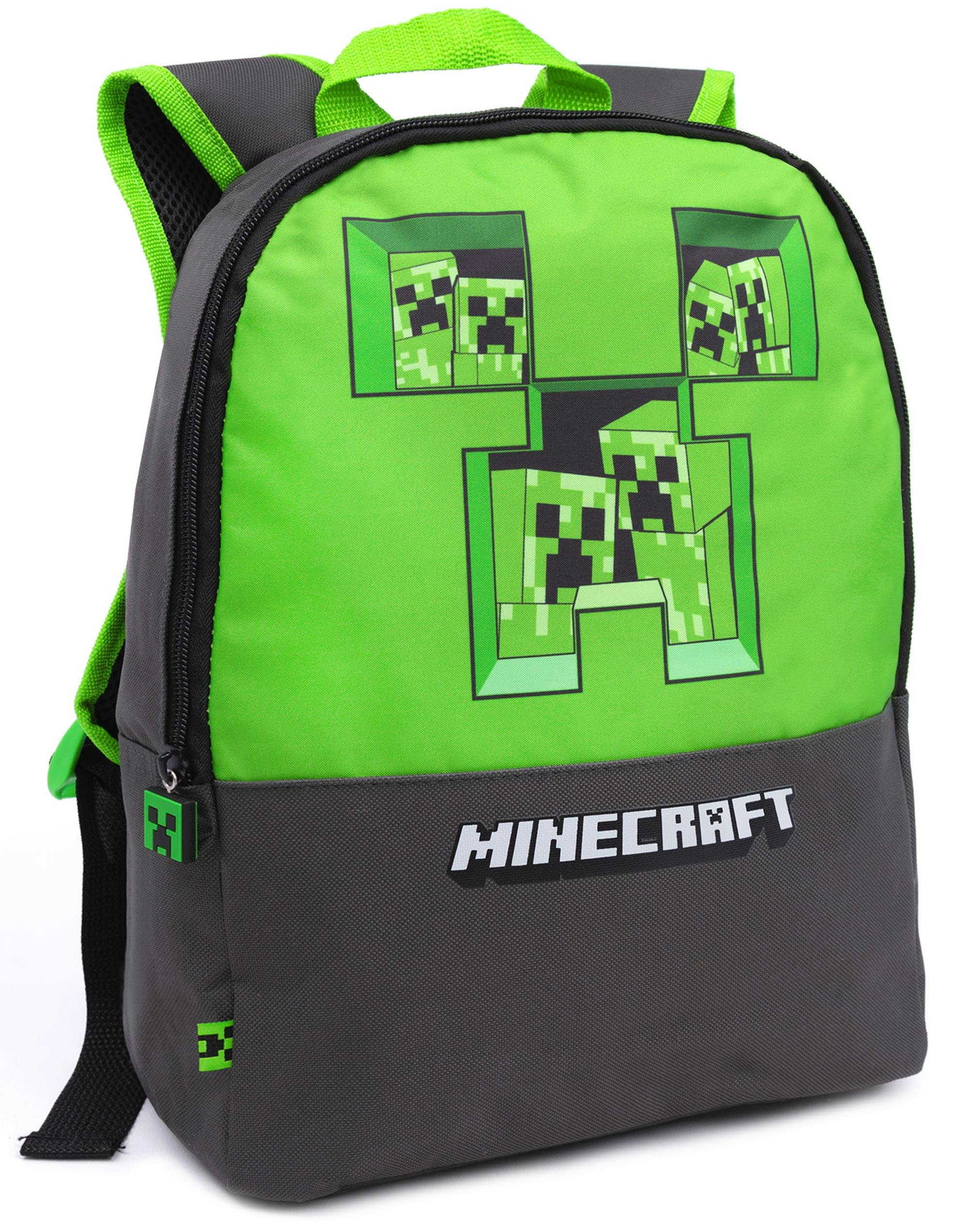 Vanilla Underground Boys Grey Minecraft Pixel Creeper Placement Print Backpack (One Size)