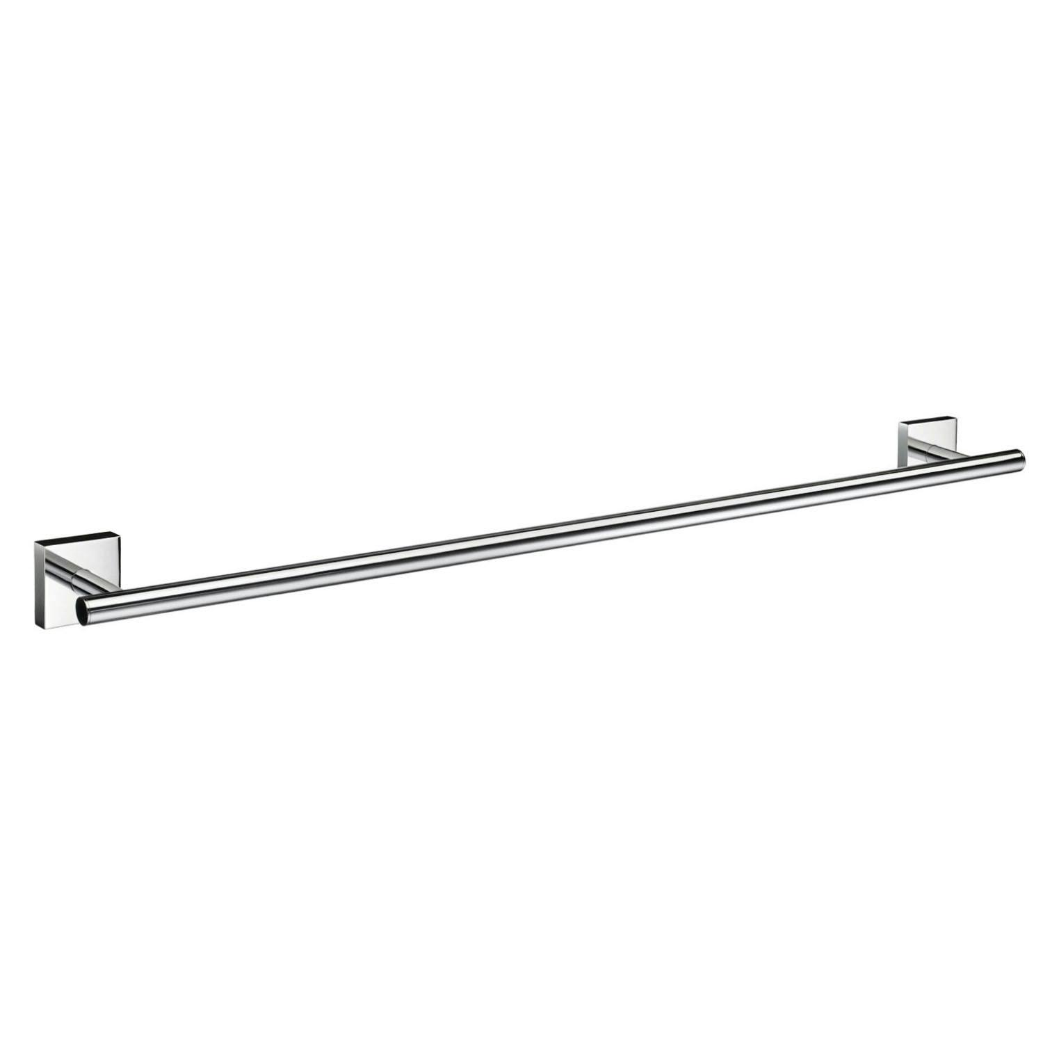 Rackhams Polished Chrome Single Towel Rail 64.8Cm/25.5" Wall Mounted With Concealed Screws Bathroom Towel Holder