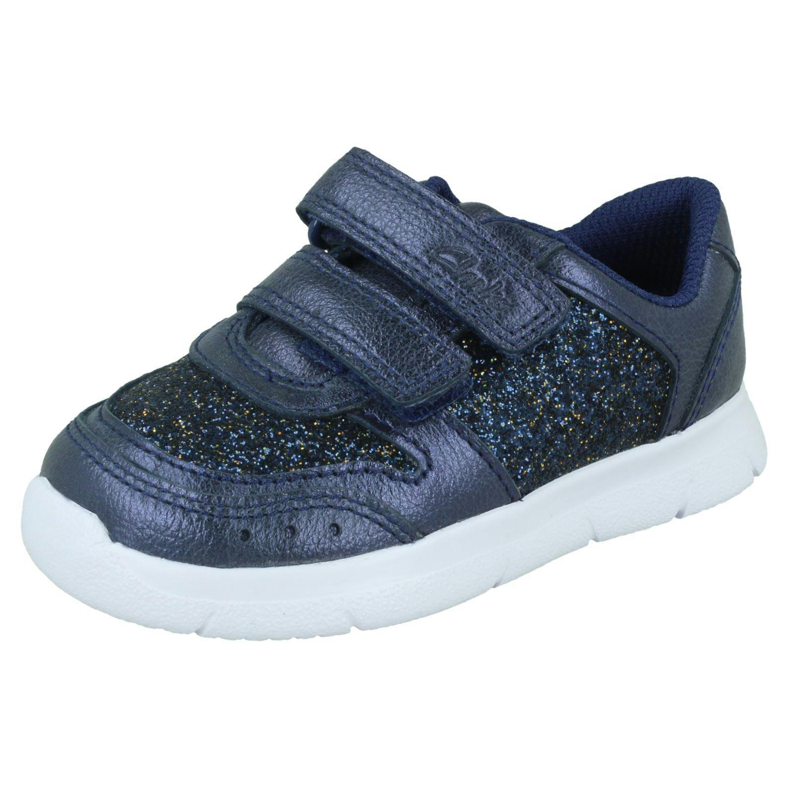 Clarks Girls Blue Lightweight Trainers Ath Sonar - Uk 4 Infant - F