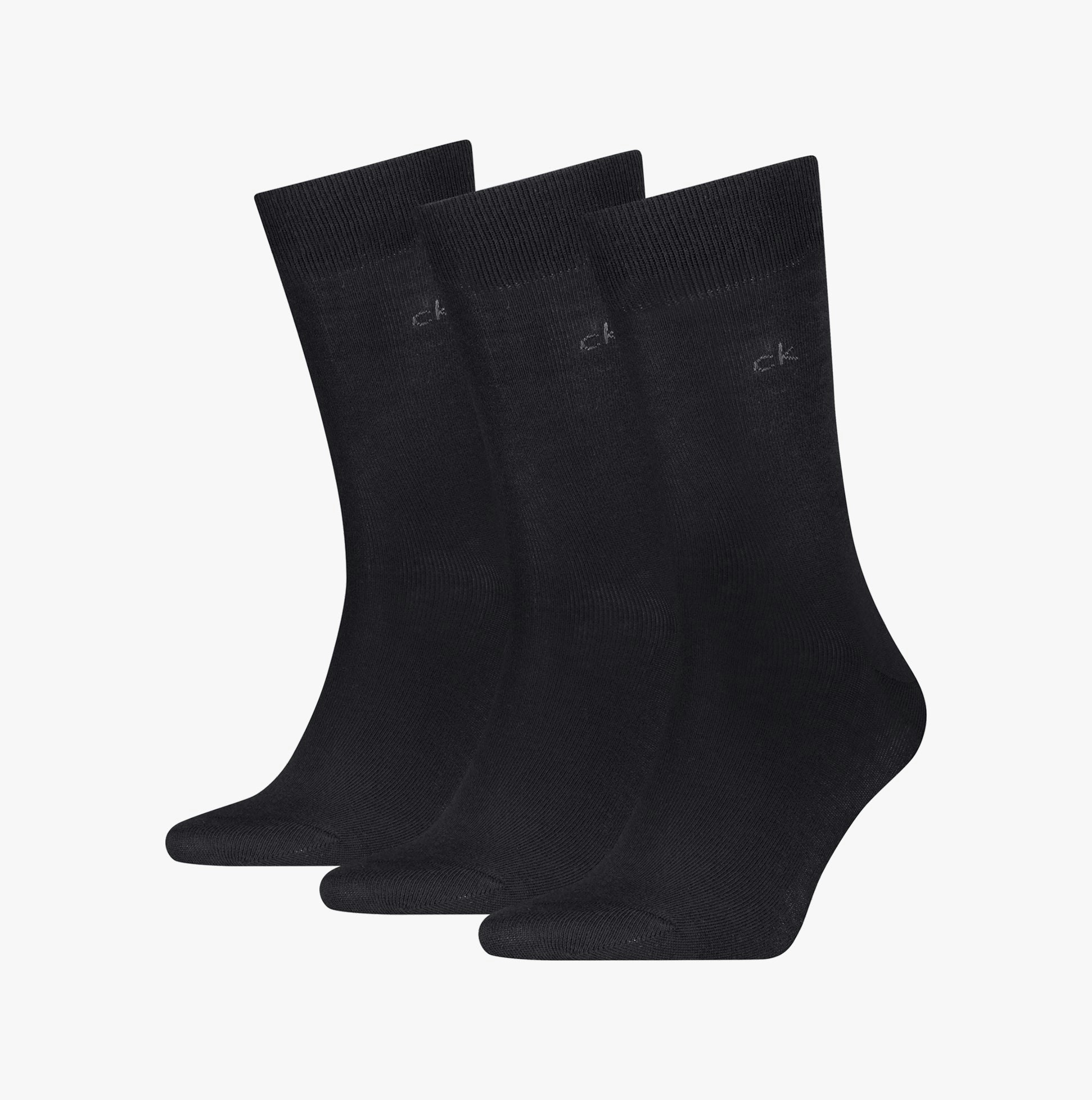 Calvin Klein Men's Black 3 Pack Crew Socks - 39-42