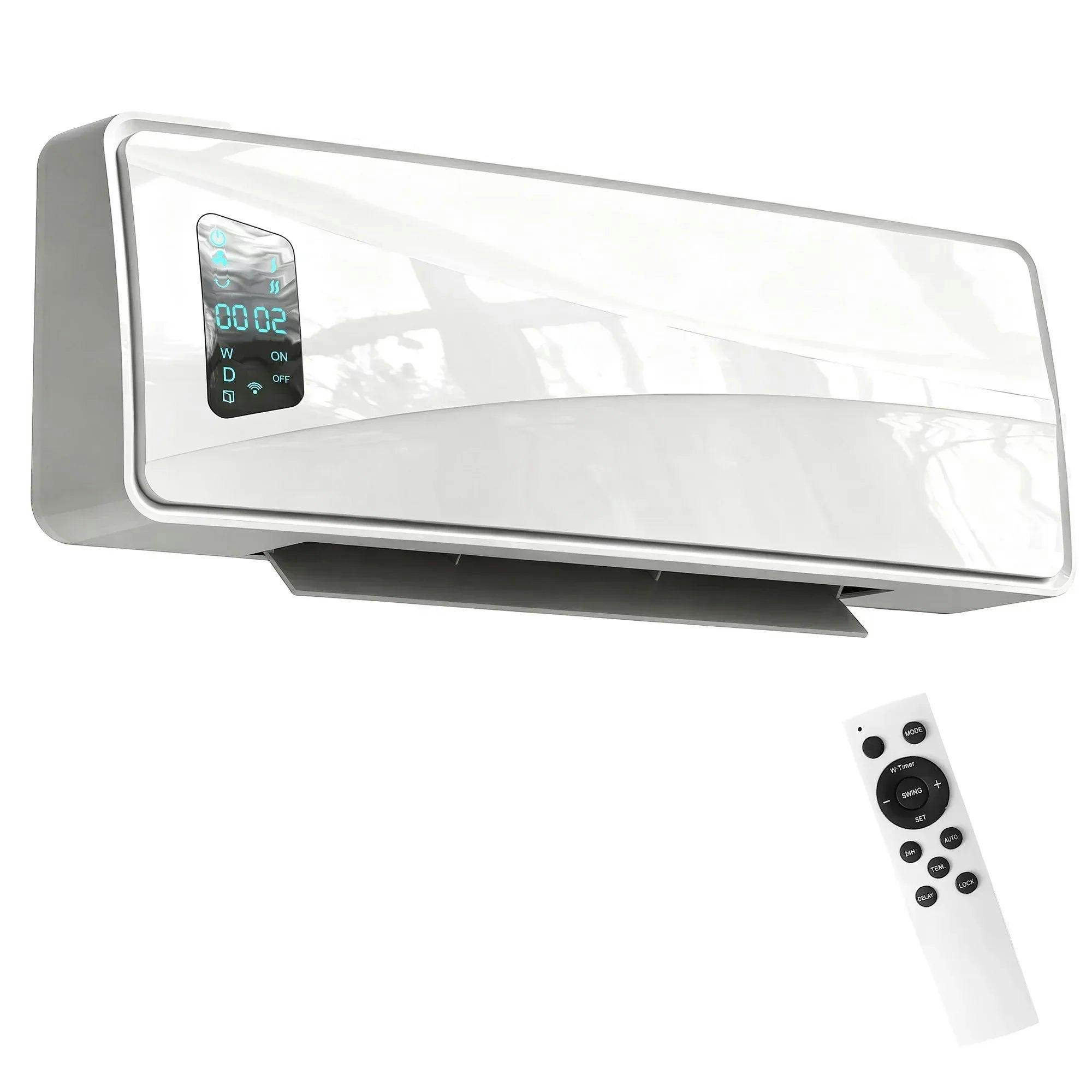 HOMCOM White Ceramic Electric Heater with Fan 2000W - Image 3