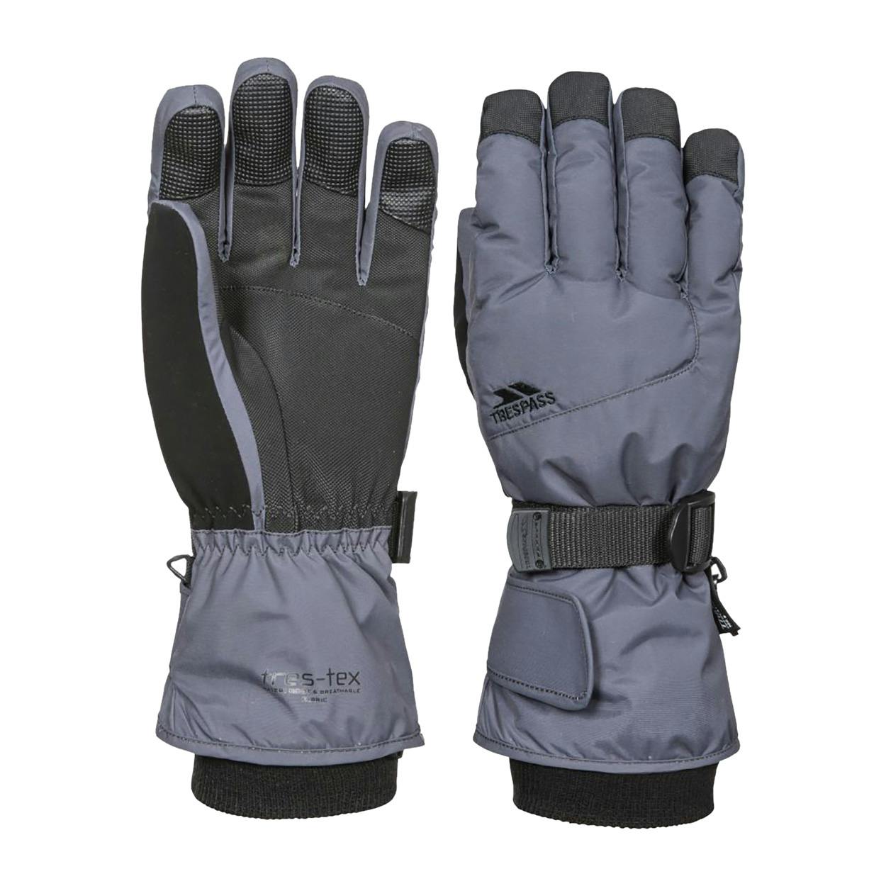 Trespass Ergon Ii Ski Gloves - Carbon - Xs - Carbon - 100% Polyamide