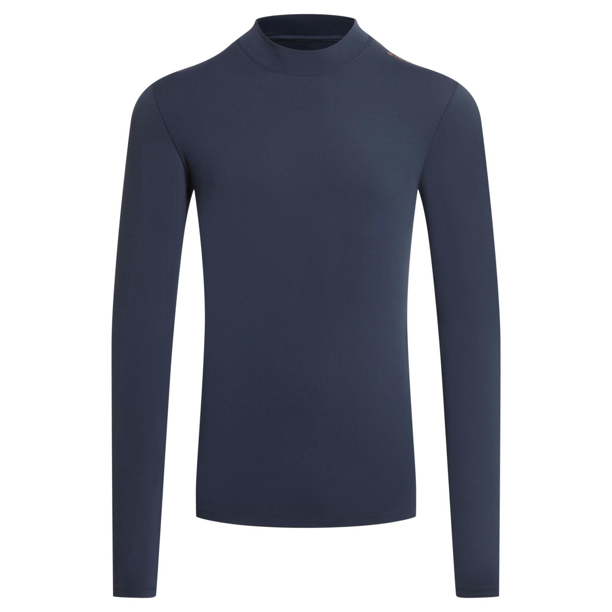 Craghoppers Men's Blue Mock Neck Long-Sleeved Golf Top - Navy - M - Navy - 62% Recycled Polyester/28% Polyester/10% Elastane