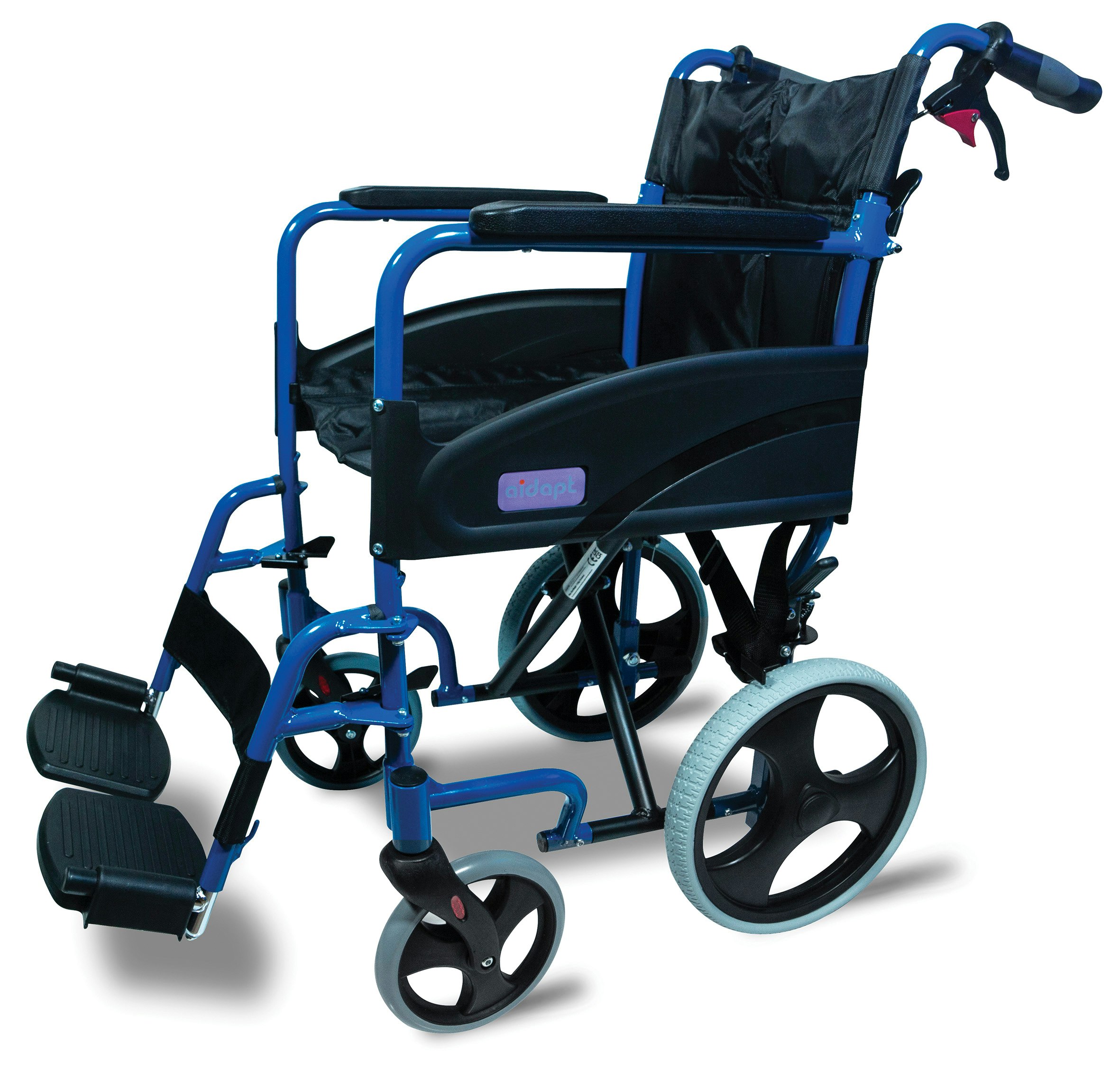 Aidapt Blue Compact Transport Aluminium Wheelchair