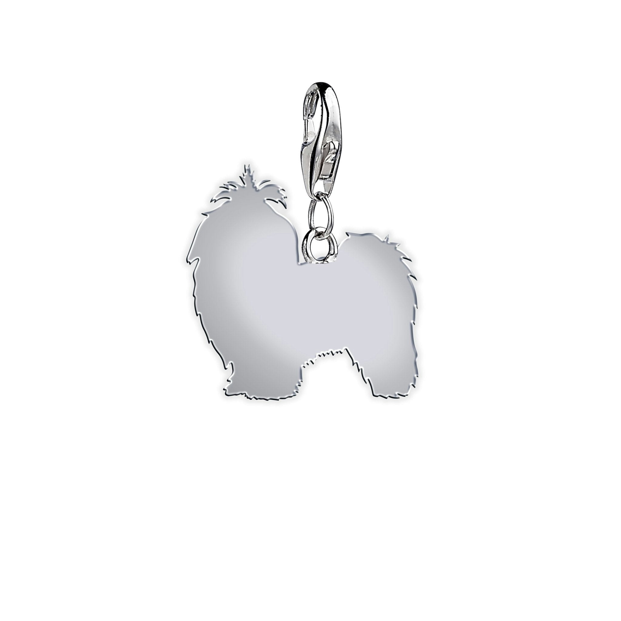 Mylee London Silver Shih Tzu Silhouette Charm - Yes - Clip On Charm