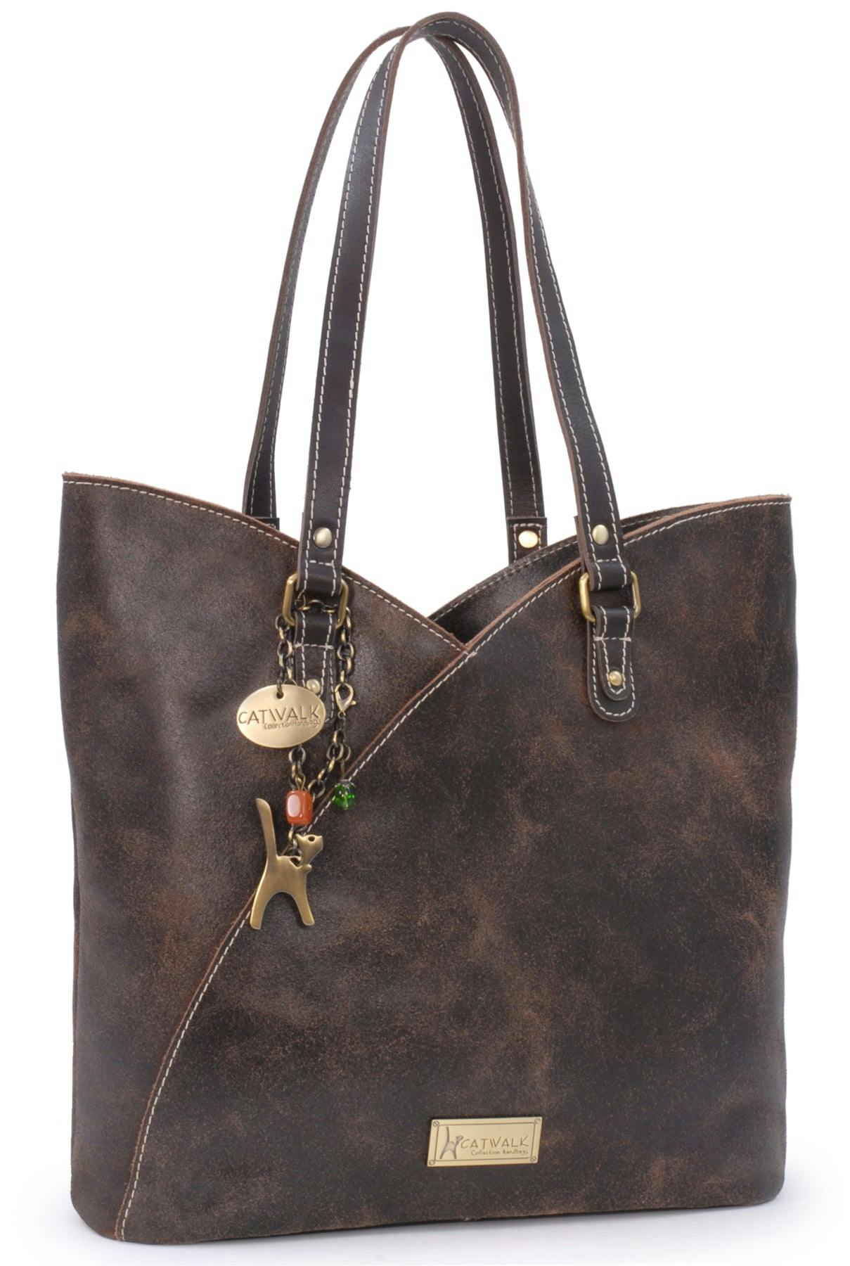 Catwalk Collection Handbags Brown Abigail - Shoulder Bag